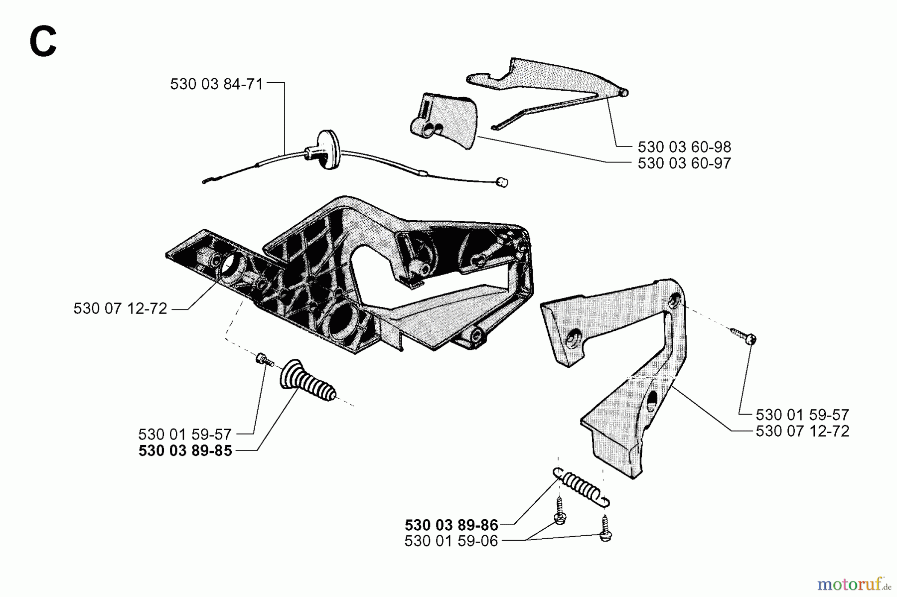 Jonsered Motorsägen 2036 - Jonsered Chainsaw (2002-01) HANDLE