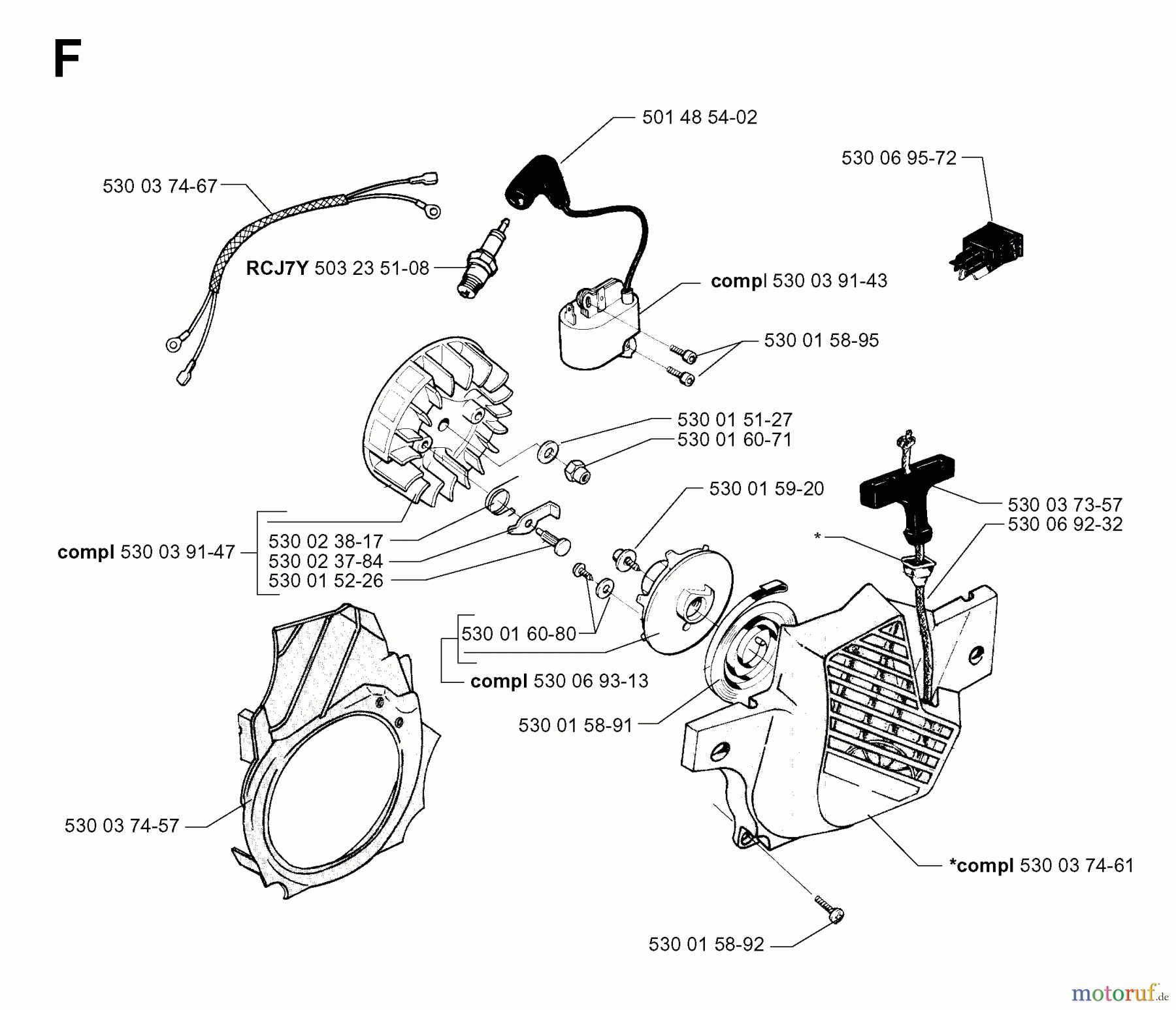 Jonsered Motorsägen 2040 - Jonsered Chainsaw (2002-01) STARTER