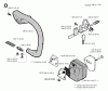 Jonsered 2050 - Chainsaw (1993-05) Ersatzteile FRONT HANDLE MUFFLER OIL PUMP