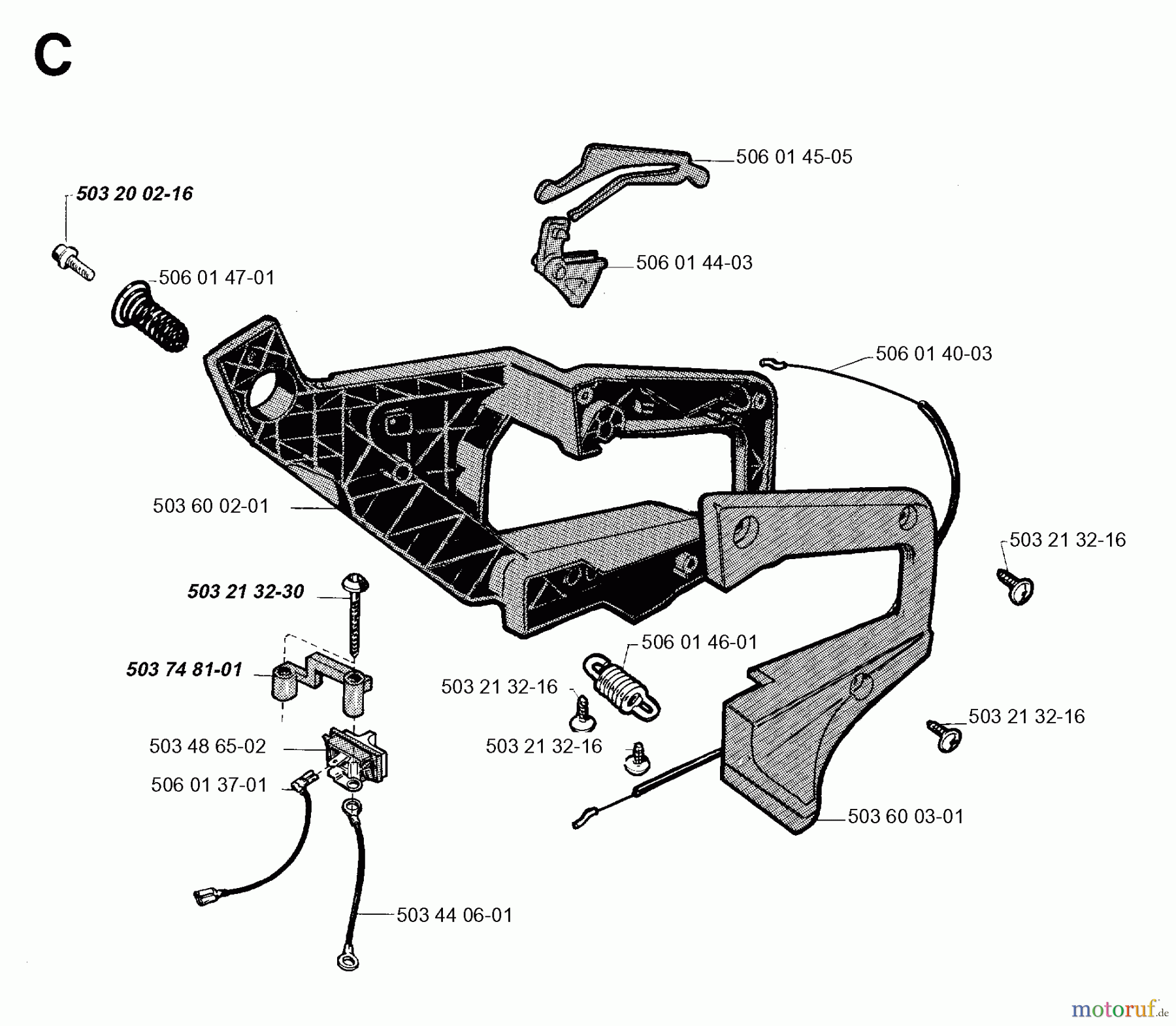  Jonsered Motorsägen 2045 - Jonsered Chainsaw (1994-09) HANDLE