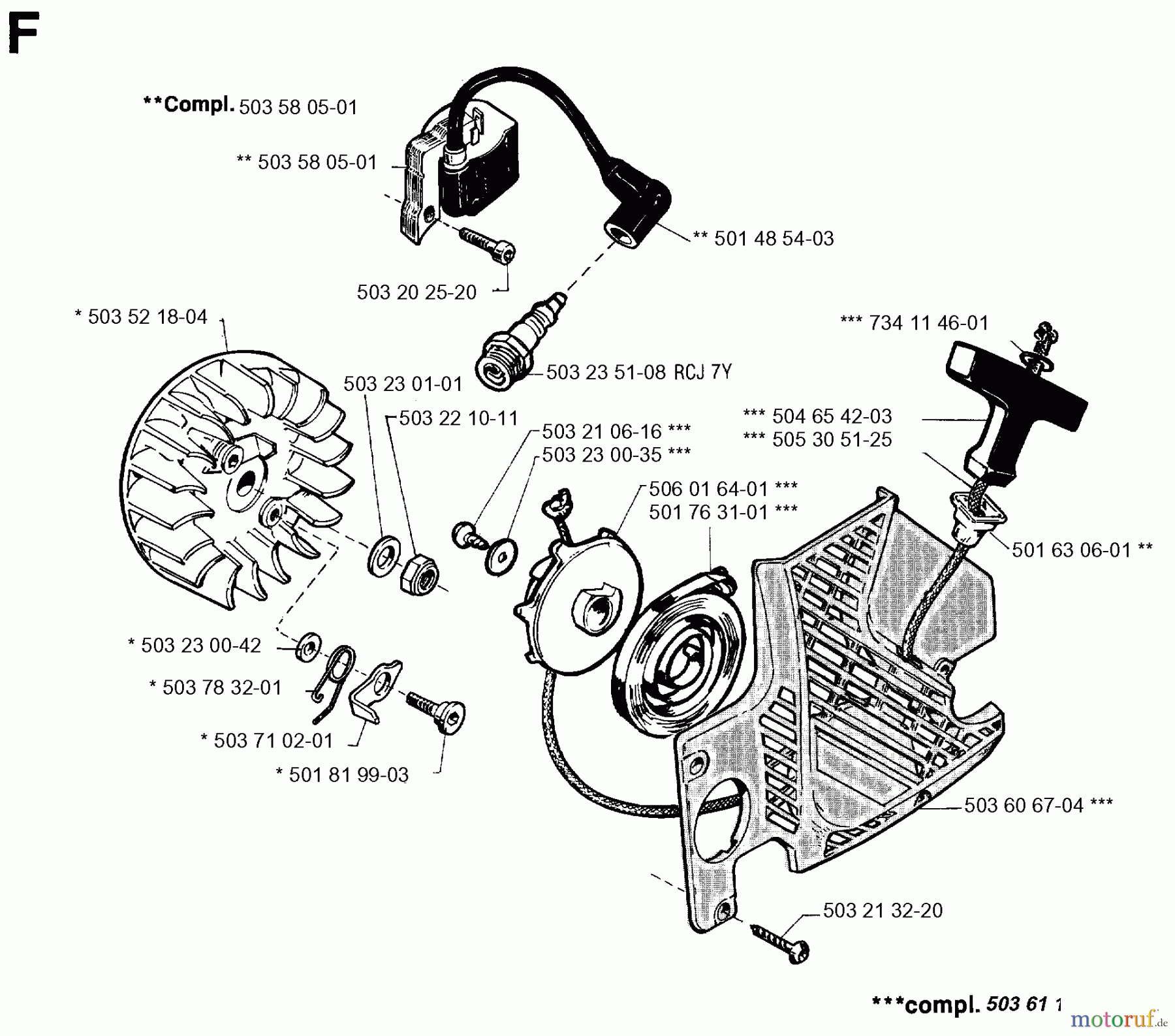 Jonsered Motorsägen 2045 - Jonsered Chainsaw (1994-12) STARTER