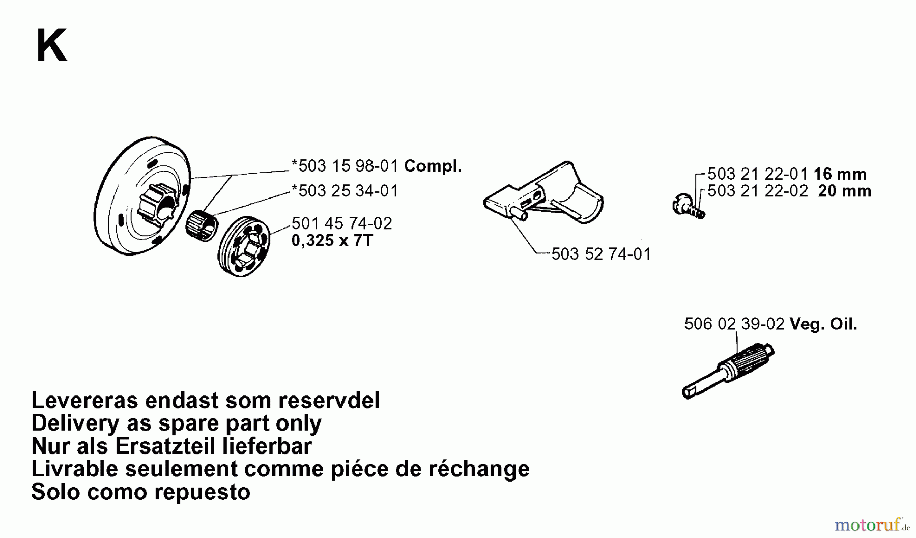 Jonsered Motorsägen 2050 - Jonsered Chainsaw (2001-09) ACCESSORIES
