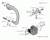 Jonsered 2050 - Chainsaw (2001-09) Ersatzteile FRONT HANDLE MUFFLER OIL PUMP