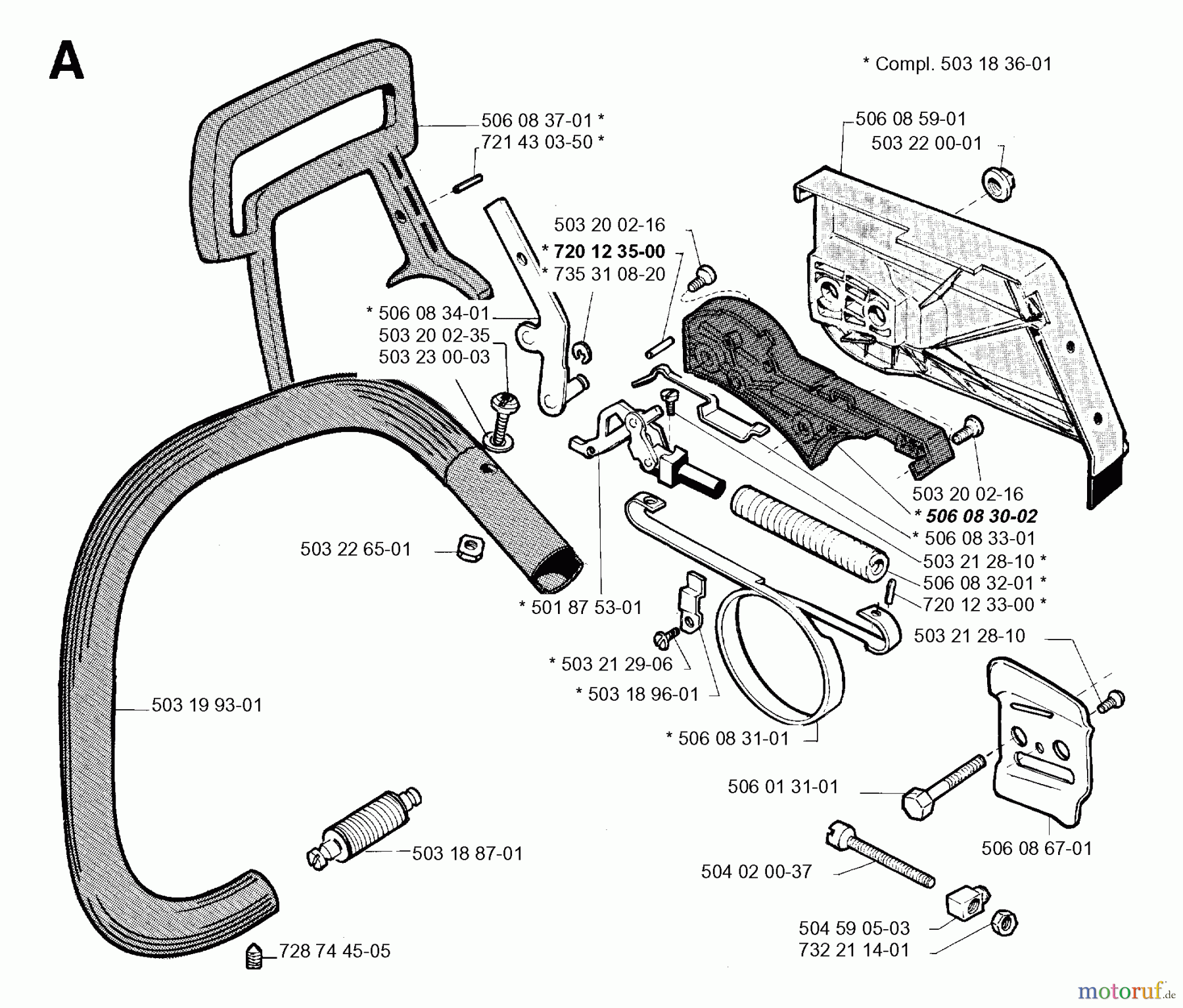 Jonsered Motorsägen 2054 - Jonsered Chainsaw (1993-05) CHAIN BRAKE CLUTCH COVER