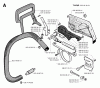 Jonsered 2055 - Chainsaw (1994-10) Ersatzteile CHAIN BRAKE CLUTCH COVER