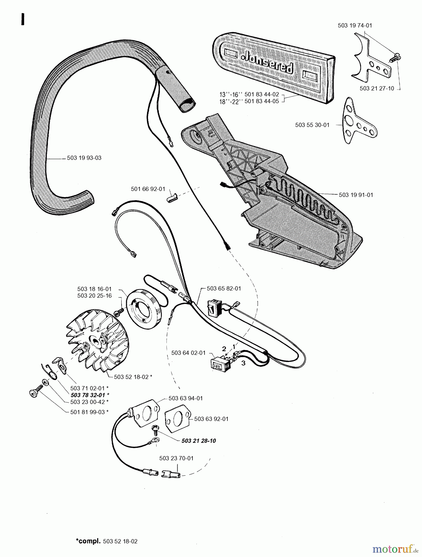  Jonsered Motorsägen 2055 - Jonsered Chainsaw (1994-10) HEATED HANDLES