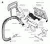 Jonsered 2054 - Chainsaw (1996-02) Ersatzteile CHAIN BRAKE CLUTCH COVER