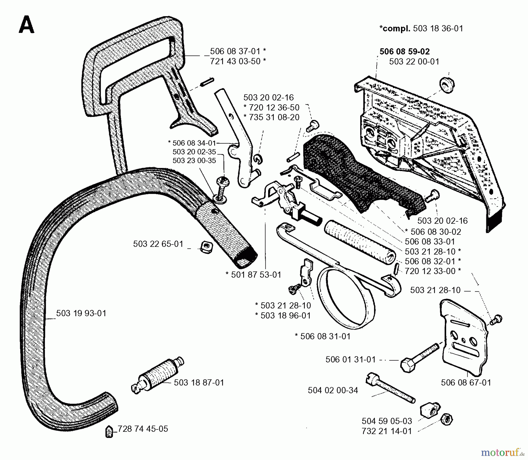  Jonsered Motorsägen 2054 - Jonsered Chainsaw (1996-02) CHAIN BRAKE CLUTCH COVER