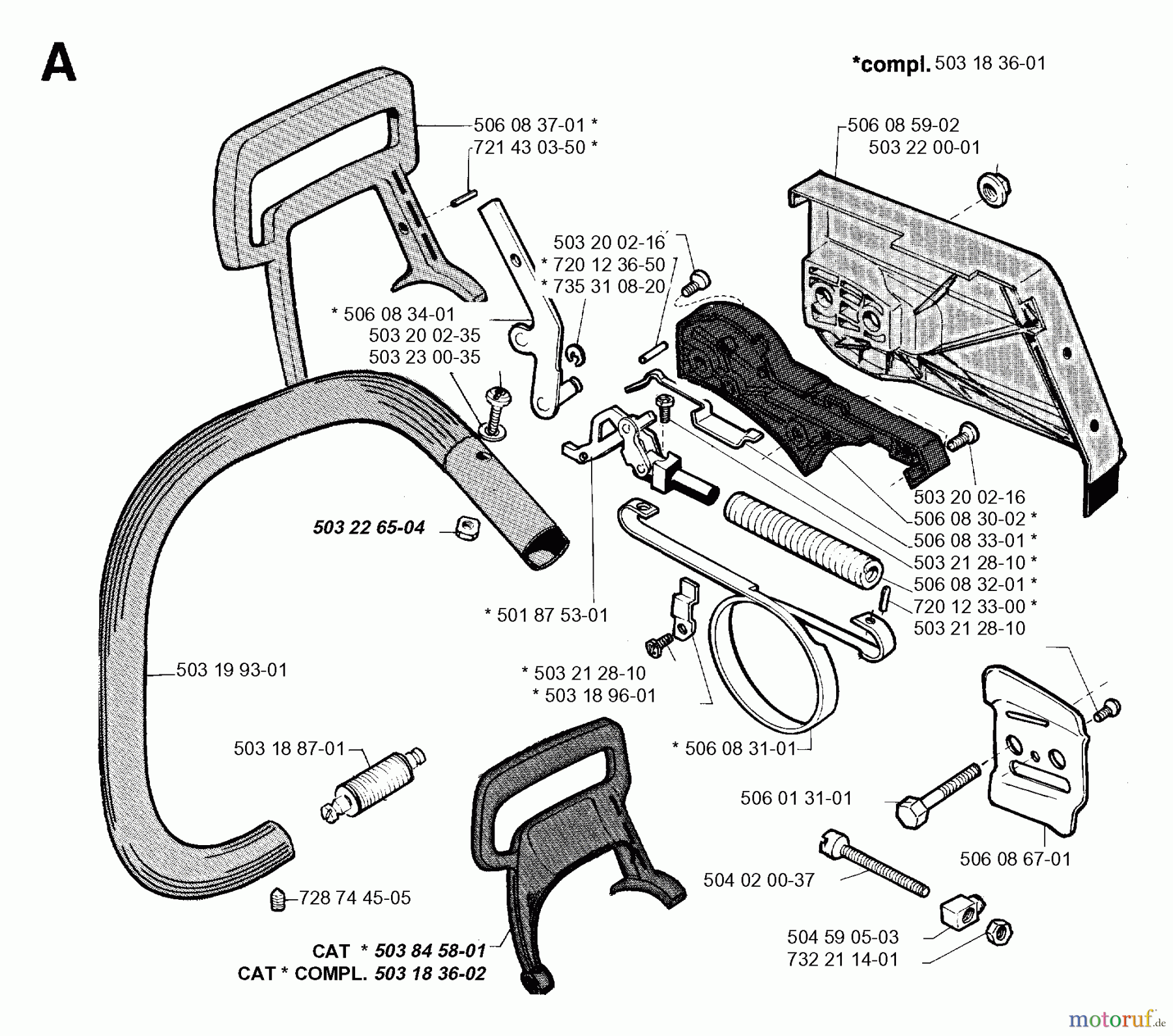  Jonsered Motorsägen 2054 - Jonsered Chainsaw (1996-09) CHAIN BRAKE CLUTCH COVER