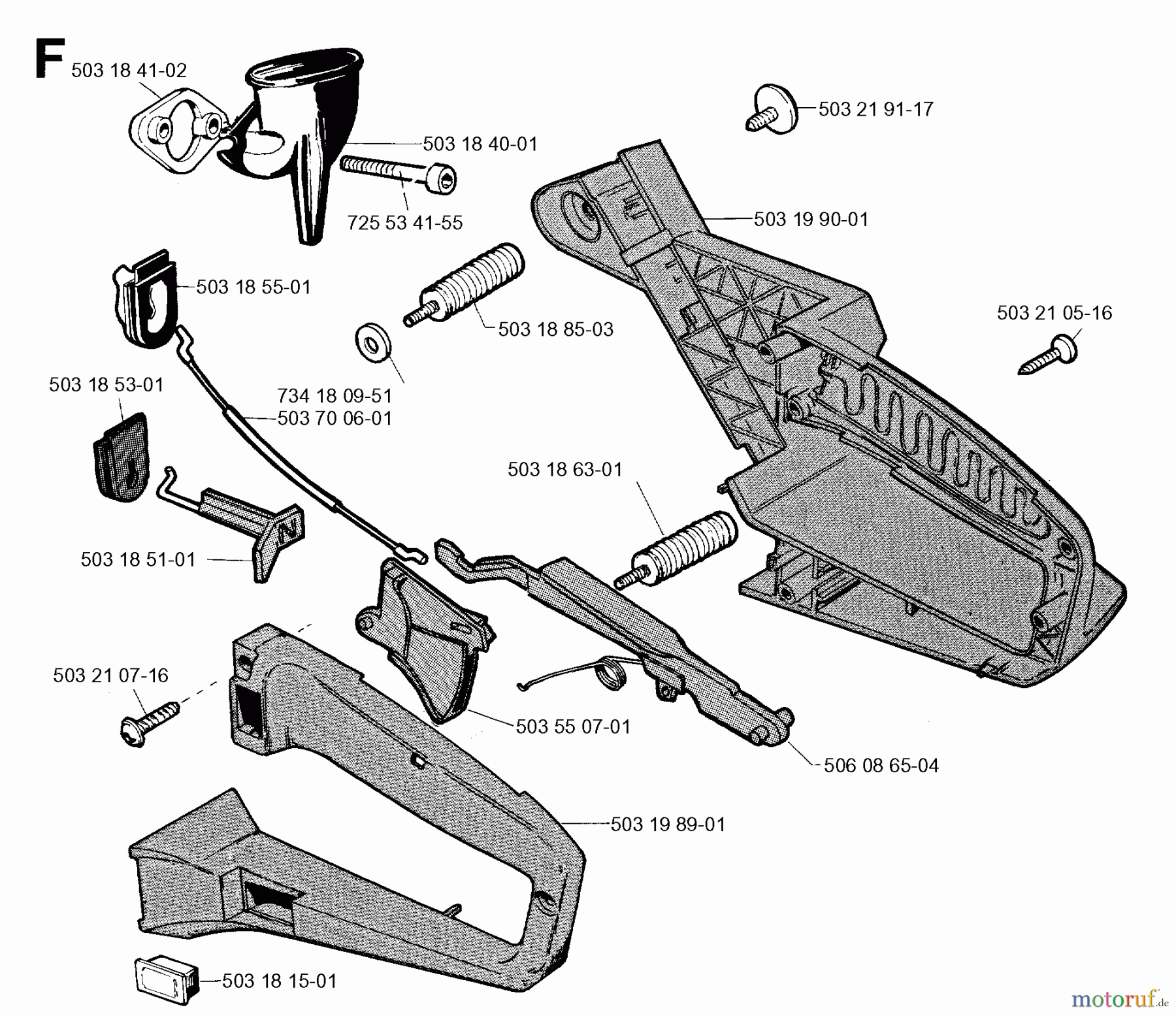 Jonsered Motorsägen 2054 - Jonsered Chainsaw (1996-09) HANDLE