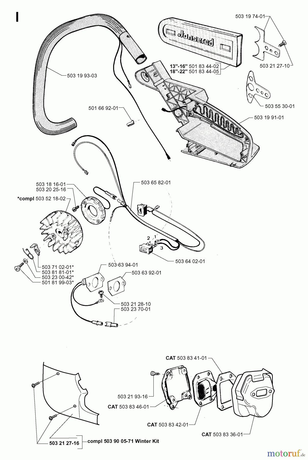 Jonsered Motorsägen 2055 - Jonsered Chainsaw (1998-10) HEATED HANDLES