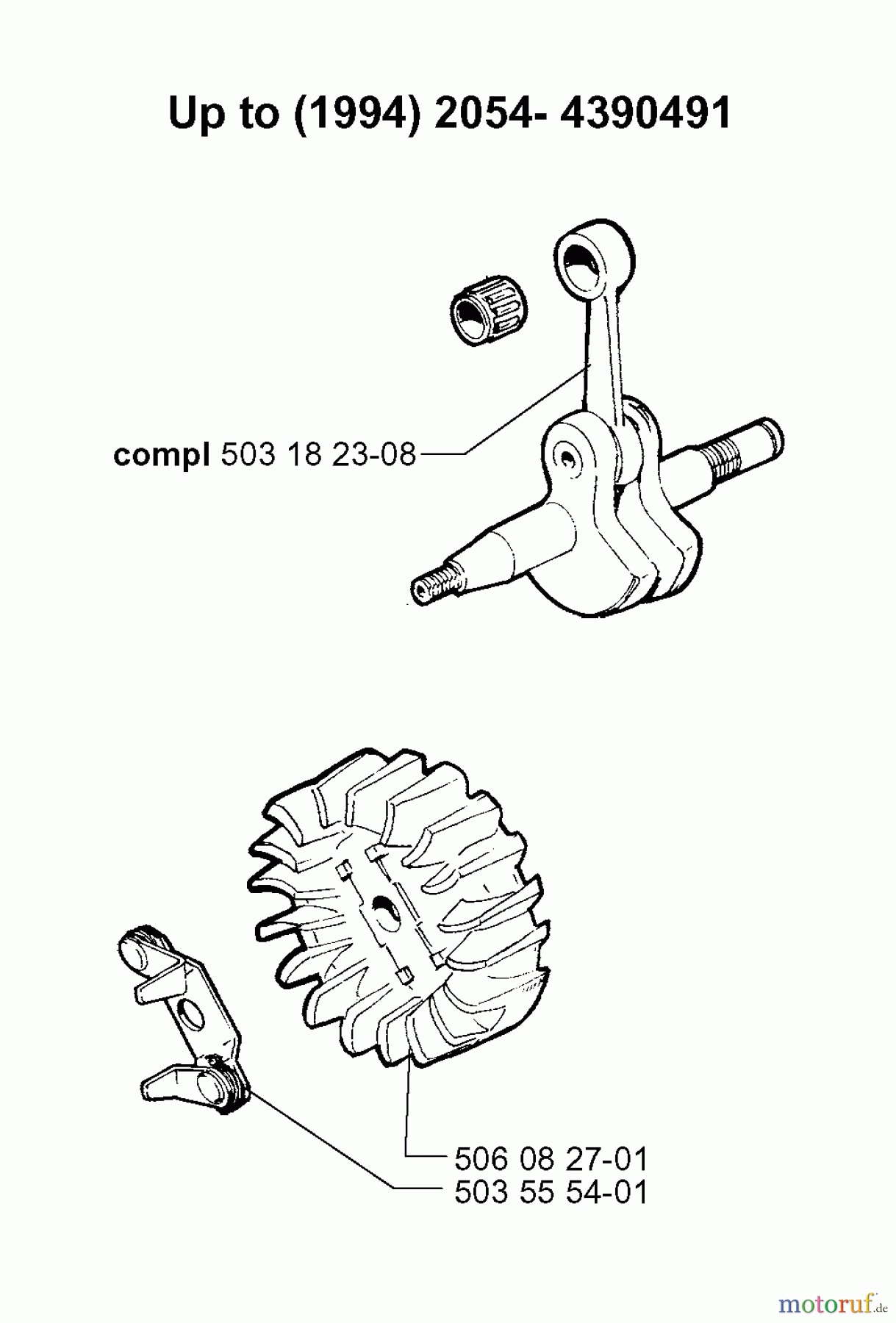 Jonsered Motorsägen 2055 - Jonsered Chainsaw (2000-05) CRANKSHAFT