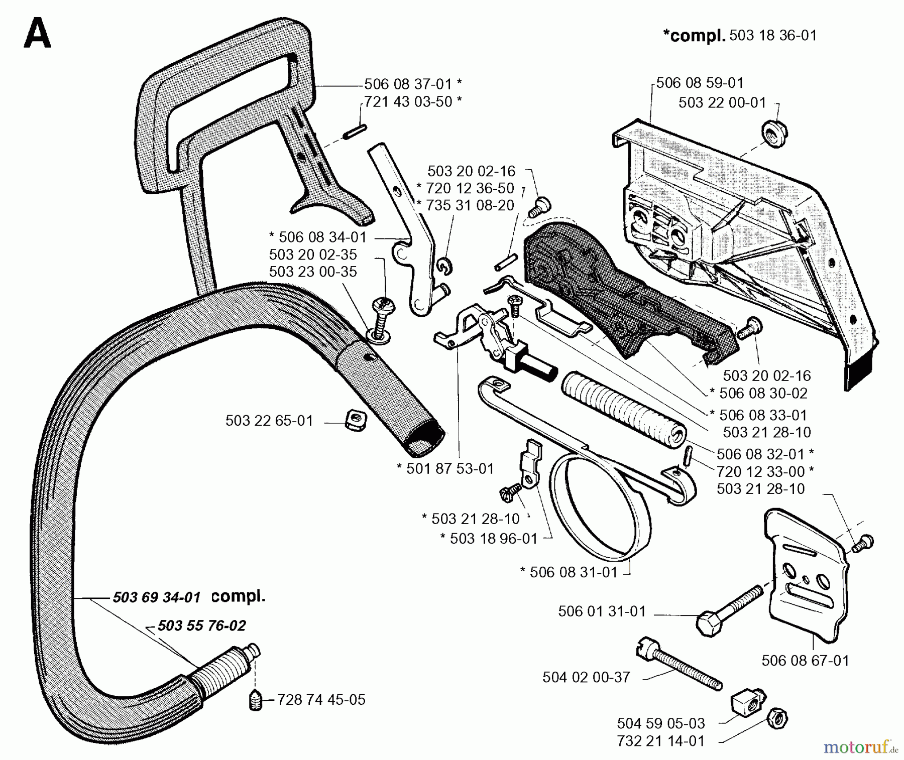  Jonsered Motorsägen 2055 - Jonsered Chainsaw (1994-05) CHAIN BRAKE CLUTCH COVER