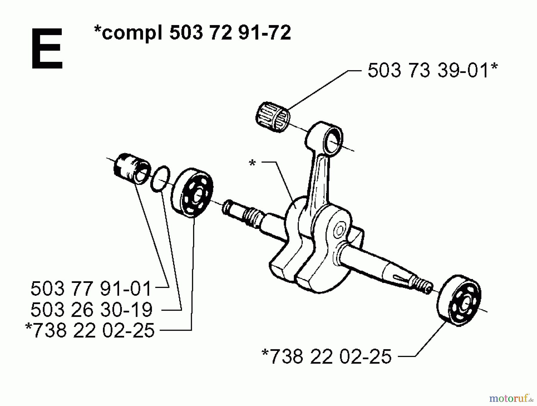  Jonsered Motorsägen 2065 - Jonsered Chainsaw (1997-02) CRANKSHAFT