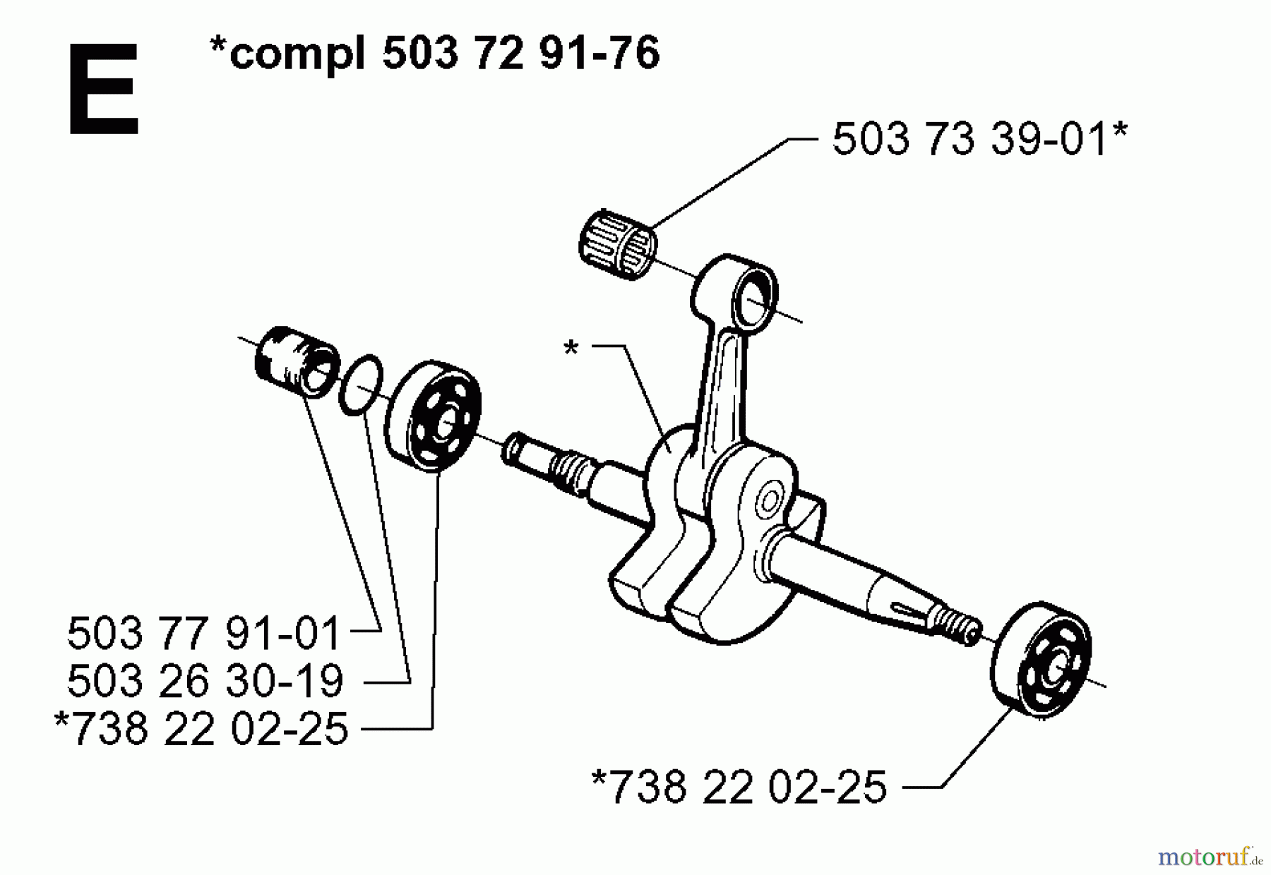  Jonsered Motorsägen 2065 EPA - Jonsered Chainsaw (1999-03) CRANKSHAFT
