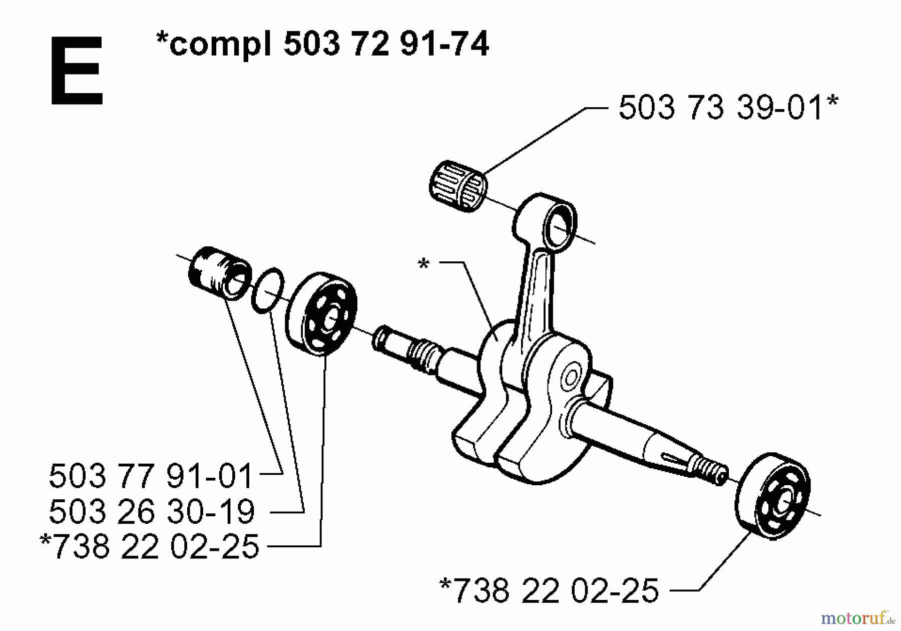 Jonsered Motorsägen 2071 - Jonsered Chainsaw (1997-11) CRANKSHAFT