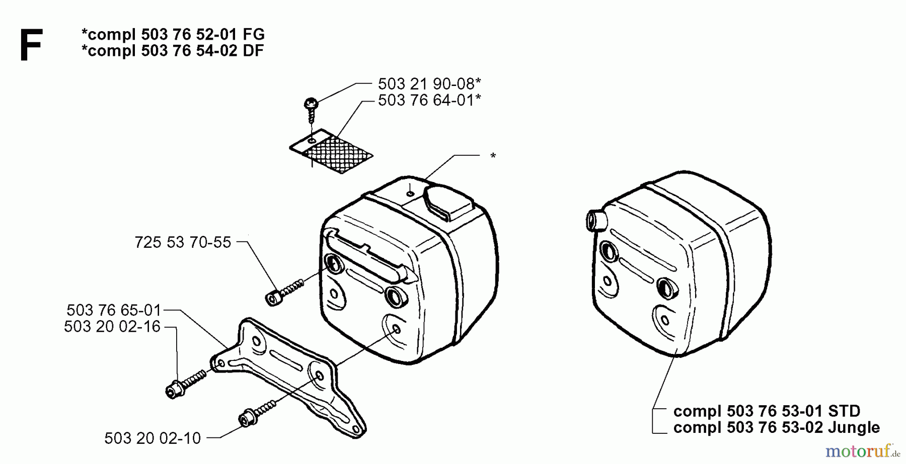  Jonsered Motorsägen 2071 - Jonsered Chainsaw (1997-11) MUFFLER
