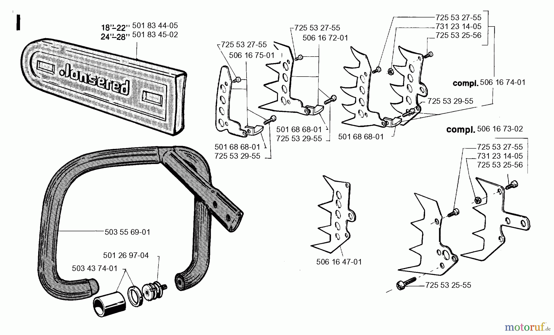 Jonsered Motorsägen 2095 - Jonsered Chainsaw (1995-09) ACCESSORIES #2