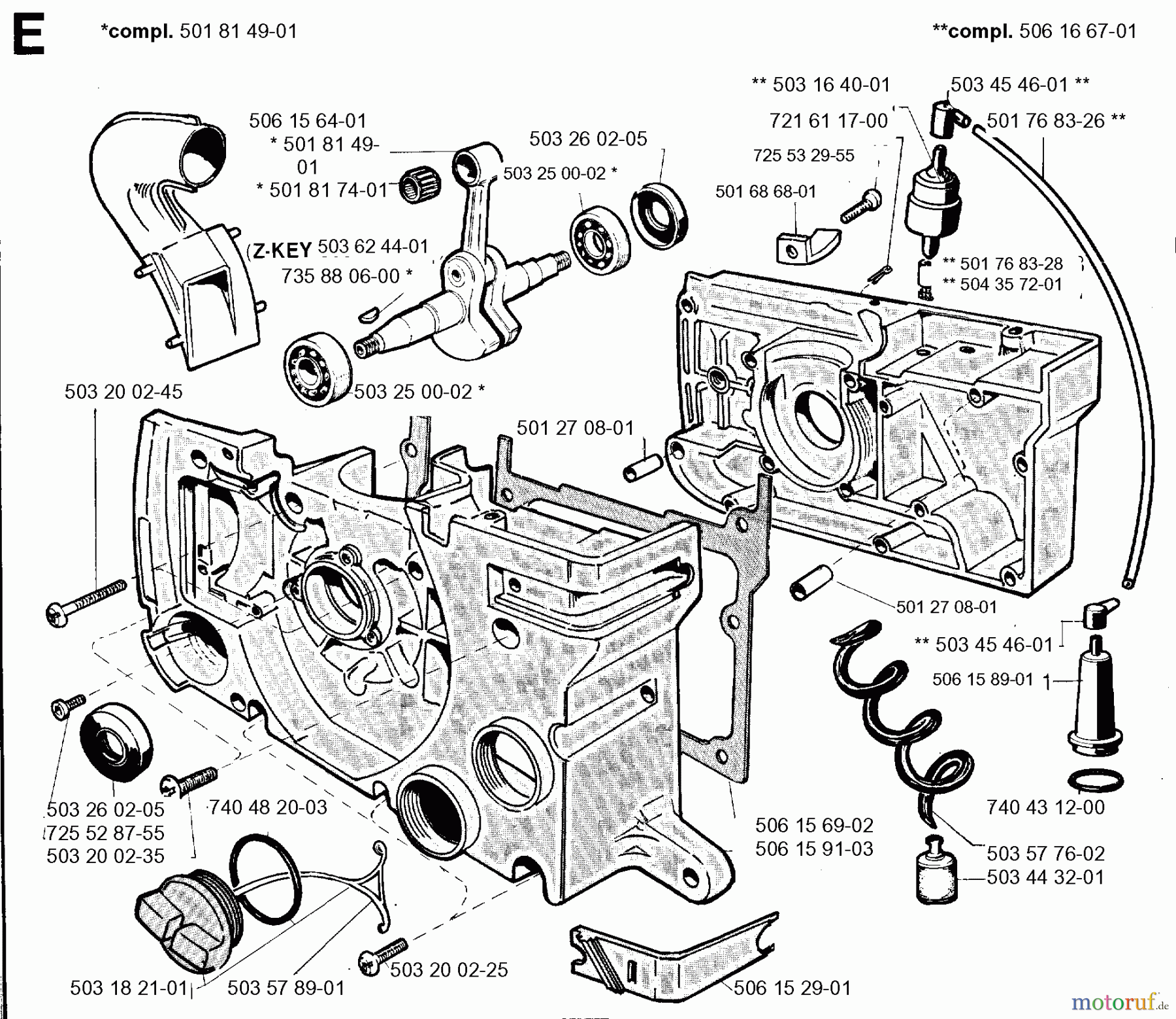 Jonsered Motorsägen 2095 - Jonsered Chainsaw (1996-10) CRANKCASE