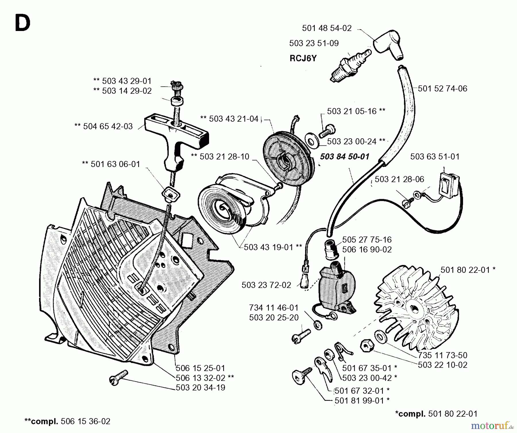 Jonsered Motorsägen 2095 - Jonsered Chainsaw (1996-10) STARTER