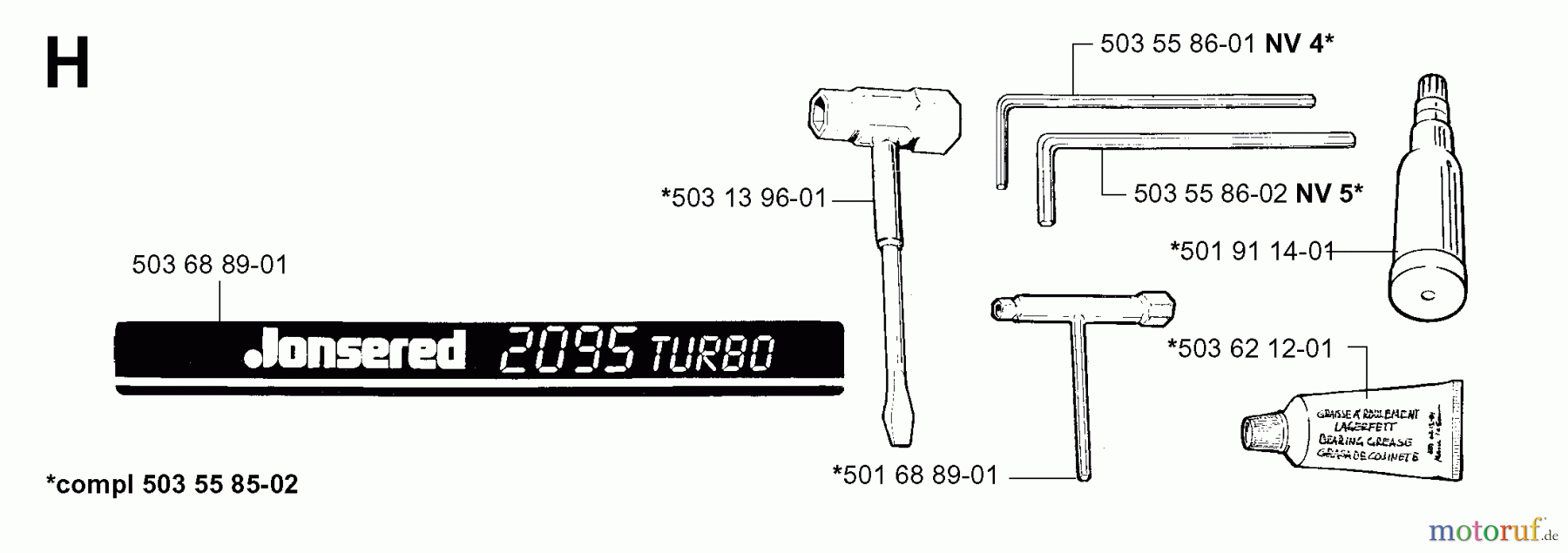 Jonsered Motorsägen 2095 - Jonsered Chainsaw (2000-06) ACCESSORIES #3