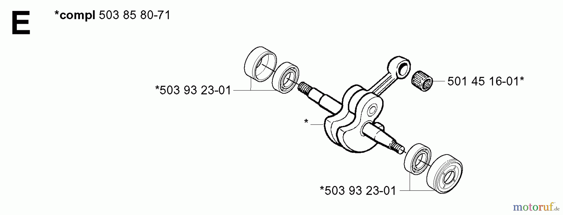 Jonsered Motorsägen 2145 - Jonsered Chainsaw (2000-08) CRANKSHAFT