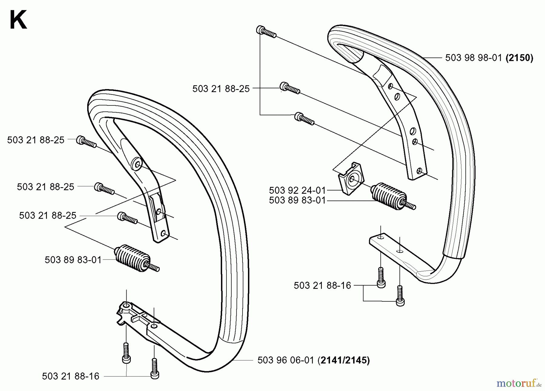 Jonsered Motorsägen 2145 - Jonsered Chainsaw (2000-08) HANDLE