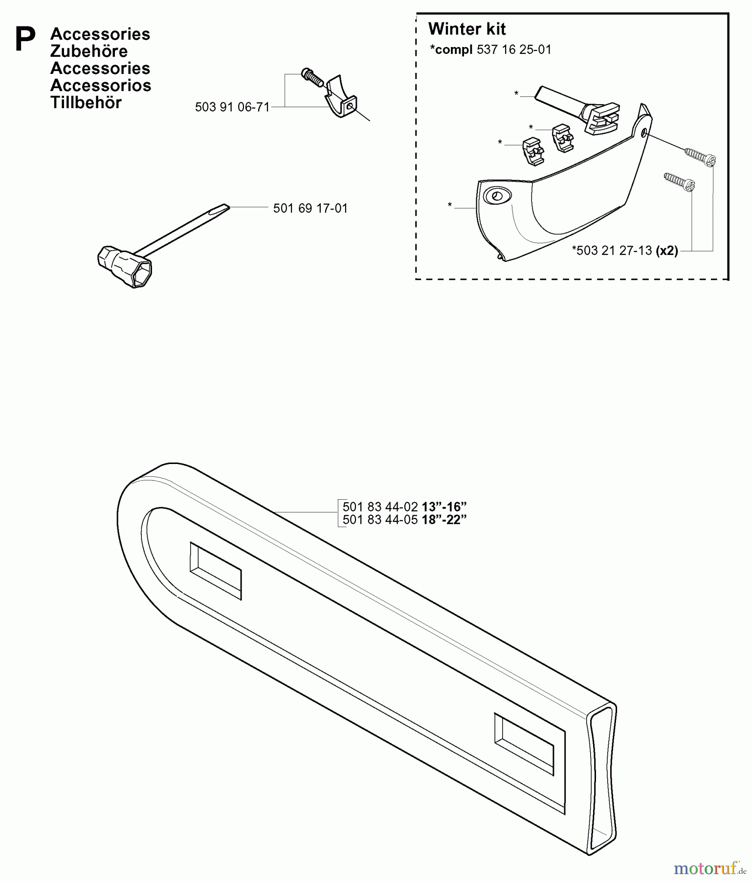 Jonsered Motorsägen 2145 - Jonsered Chainsaw (2001-09) ACCESSORIES