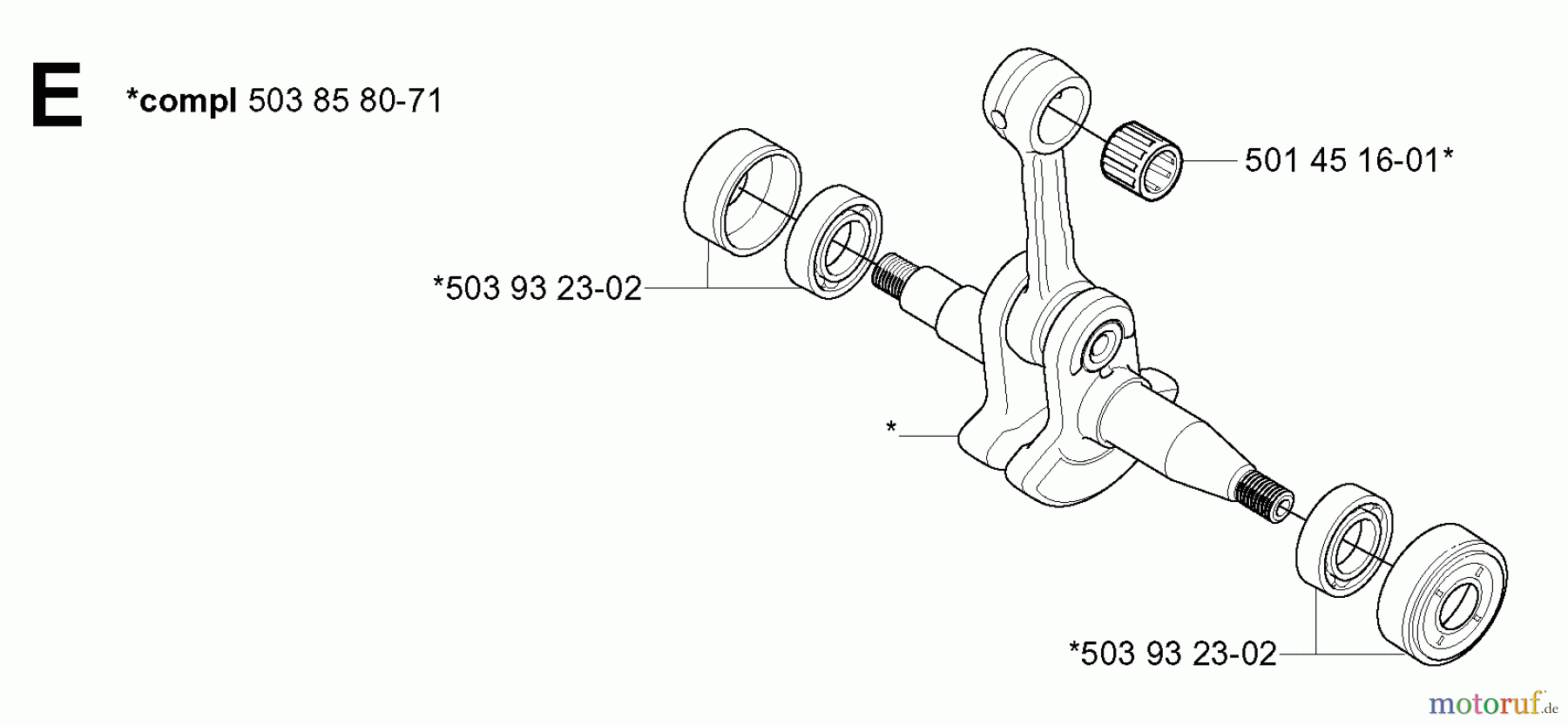 Jonsered Motorsägen 2150 - Jonsered Chainsaw (2001-09) CRANKSHAFT