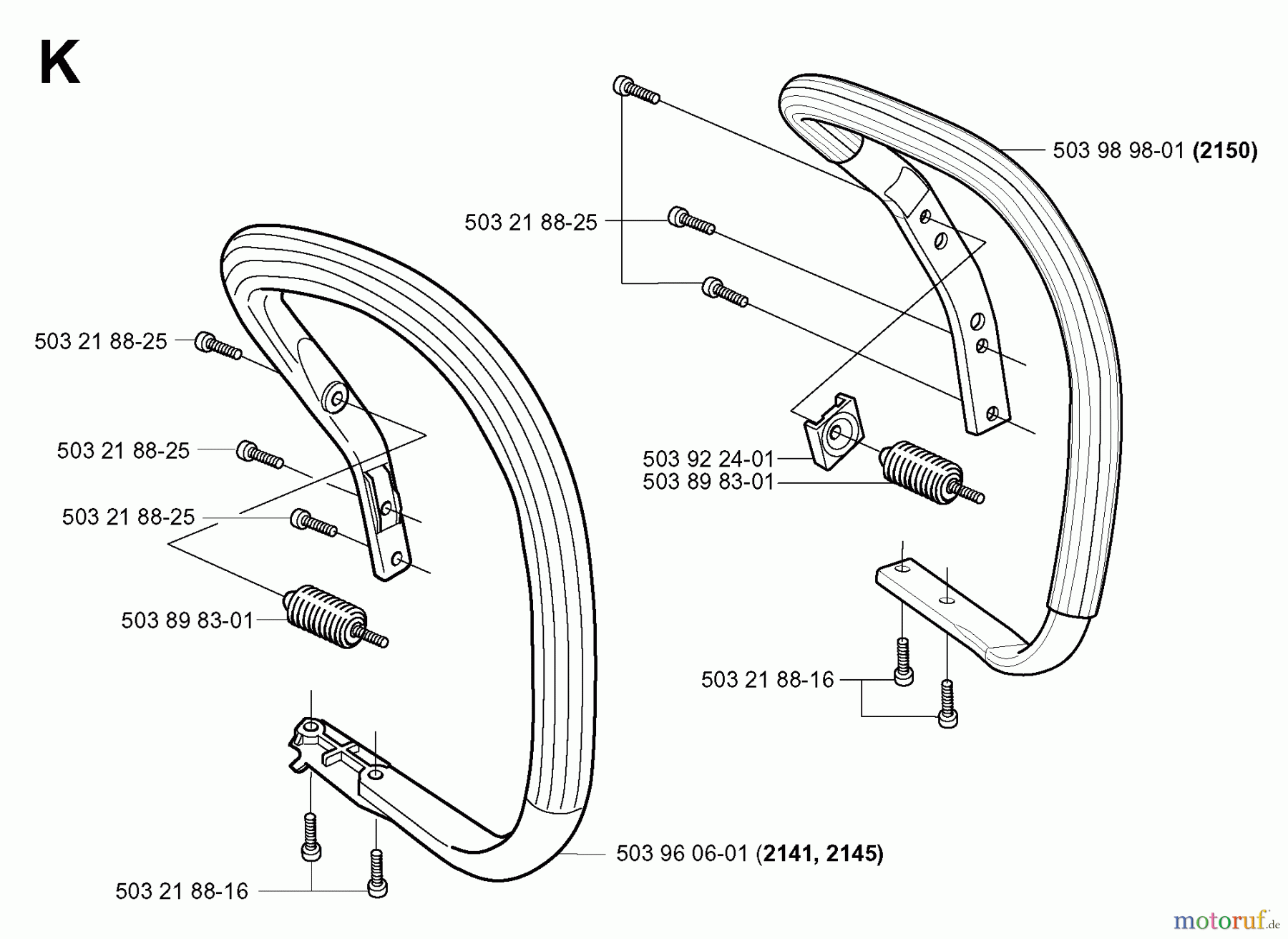 Jonsered Motorsägen 2145 - Jonsered Chainsaw (2001-09) HANDLE