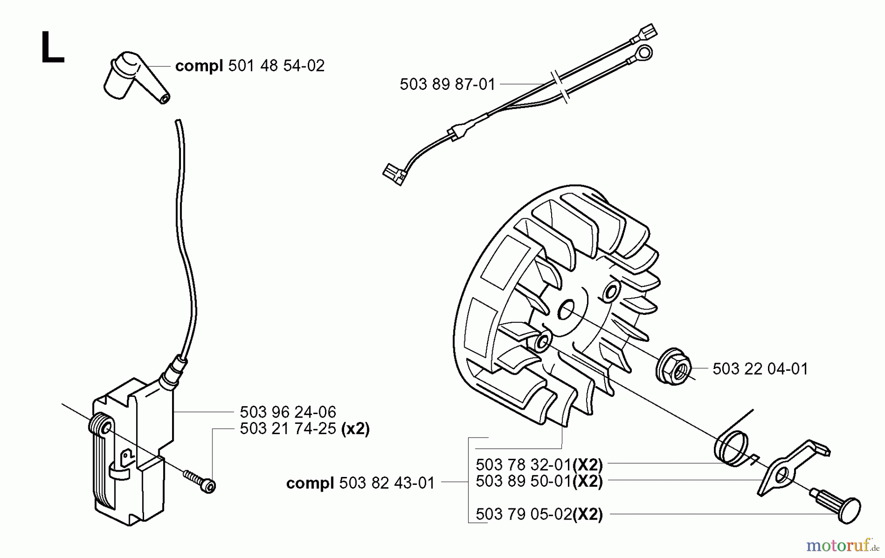  Jonsered Motorsägen 2150 - Jonsered Chainsaw (2001-09) IGNITION SYSTEM