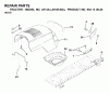 Jonsered LR13A (J813H36C, 954130024) - Lawn & Garden Tractor (2000-03) Ersatzteile HOOD