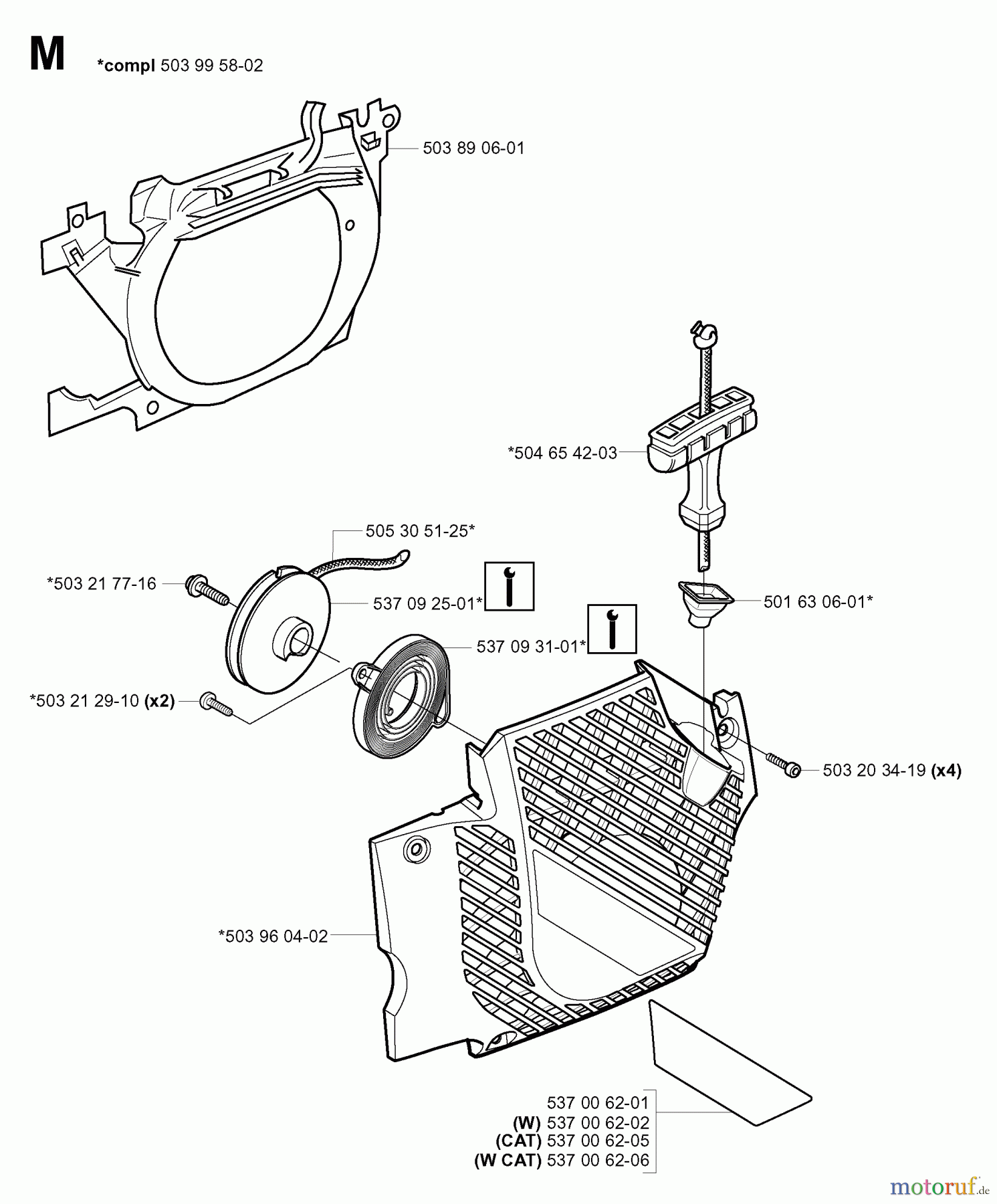  Jonsered Motorsägen 2149 - Jonsered Chainsaw (2001-09) STARTER