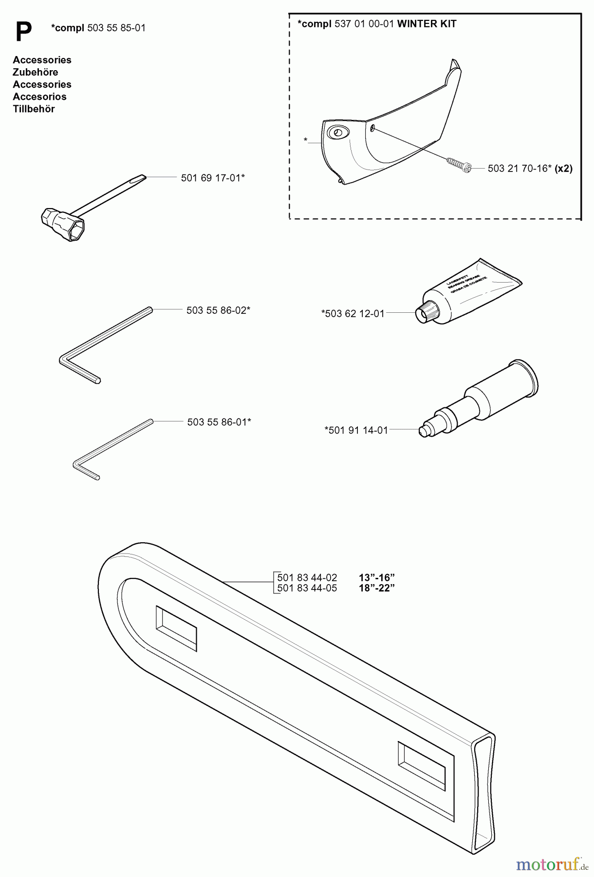 Jonsered Motorsägen 2159 - Jonsered Chainsaw (2001-07) ACCESSORIES