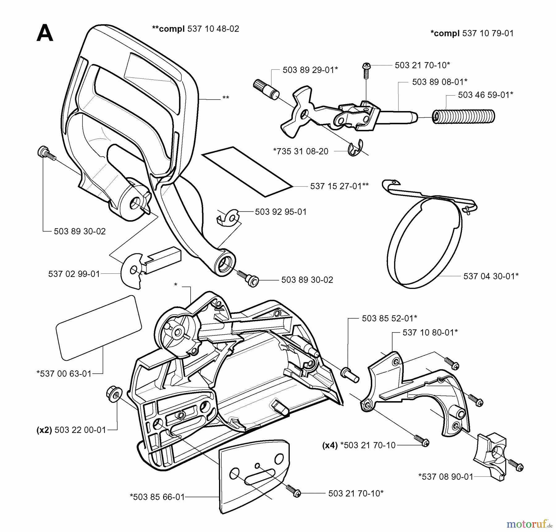  Jonsered Motorsägen 2159 - Jonsered Chainsaw (2001-07) CHAIN BRAKE