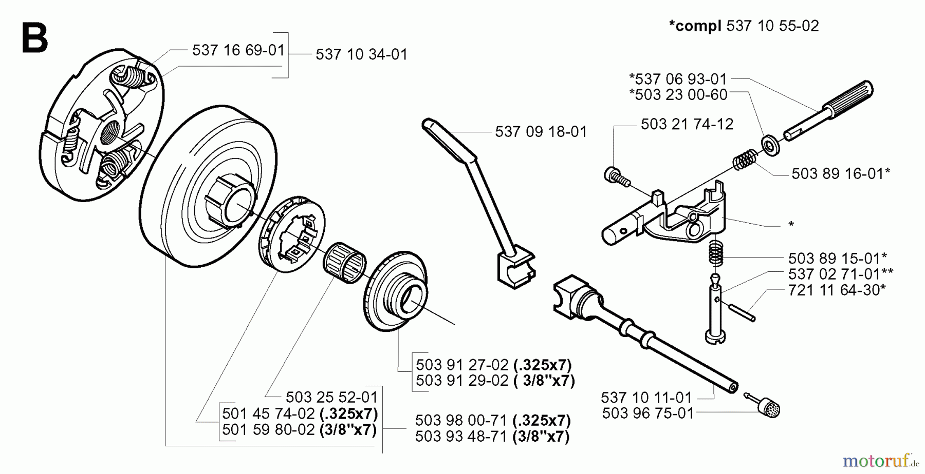 Jonsered Motorsägen 2159 - Jonsered Chainsaw (2001-07) CLUTCH OIL PUMP