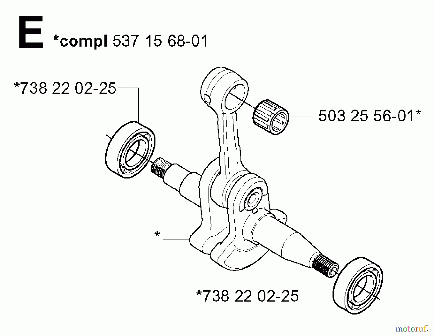 Jonsered Motorsägen 2159 - Jonsered Chainsaw (2001-07) CRANKSHAFT