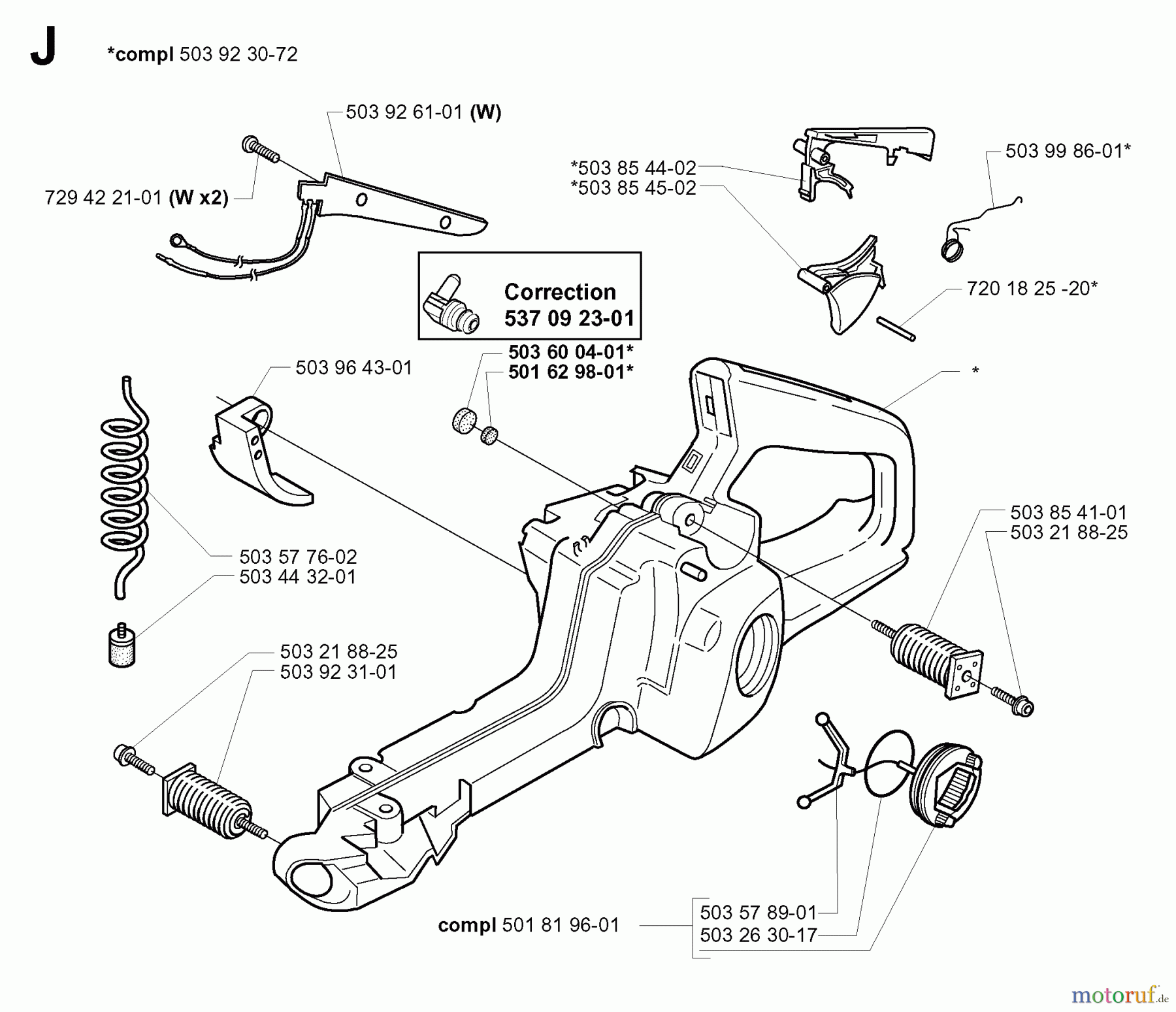  Jonsered Motorsägen 2159 - Jonsered Chainsaw (2001-07) FUEL TANK
