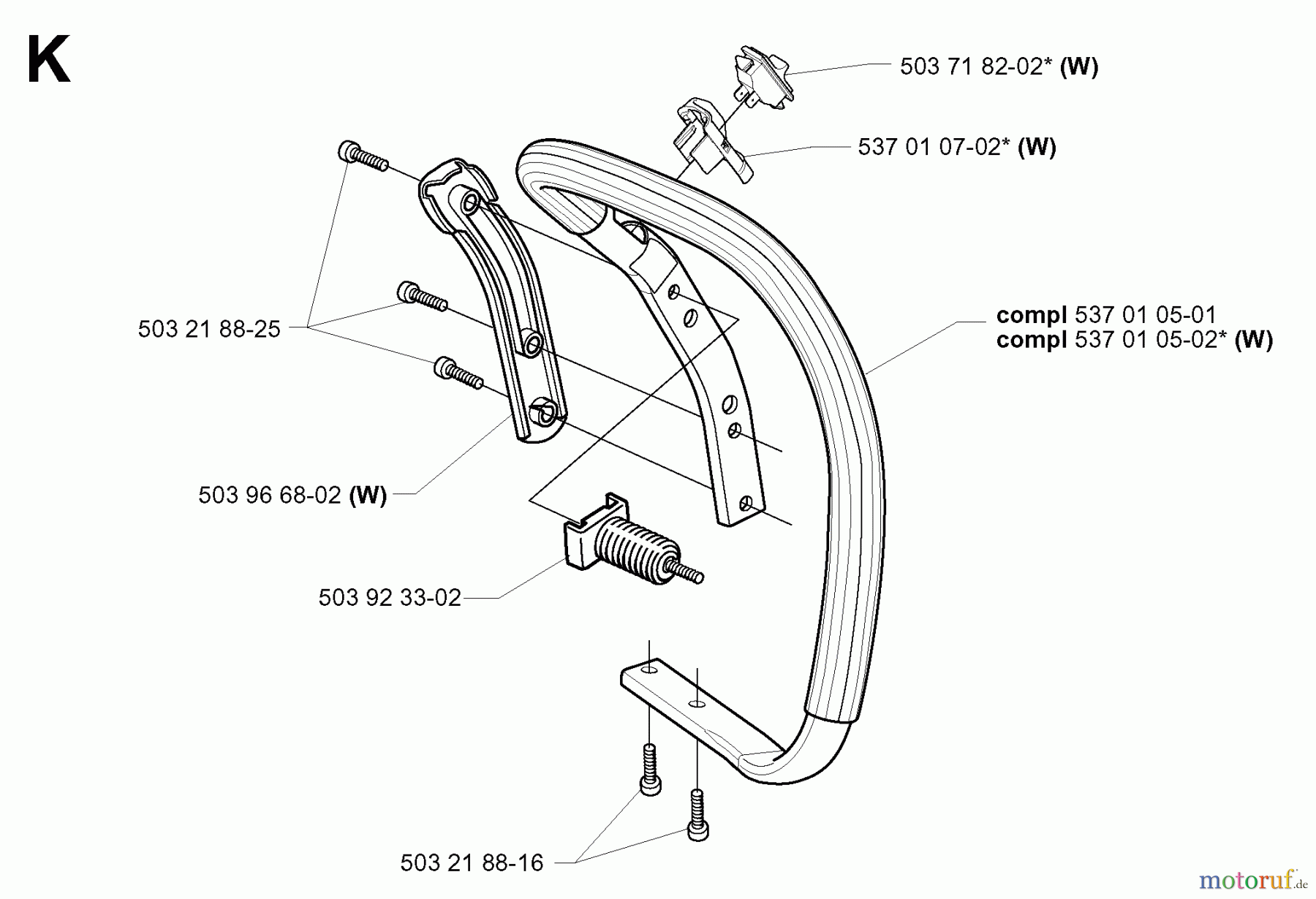  Jonsered Motorsägen 2159 - Jonsered Chainsaw (2001-07) HANDLE