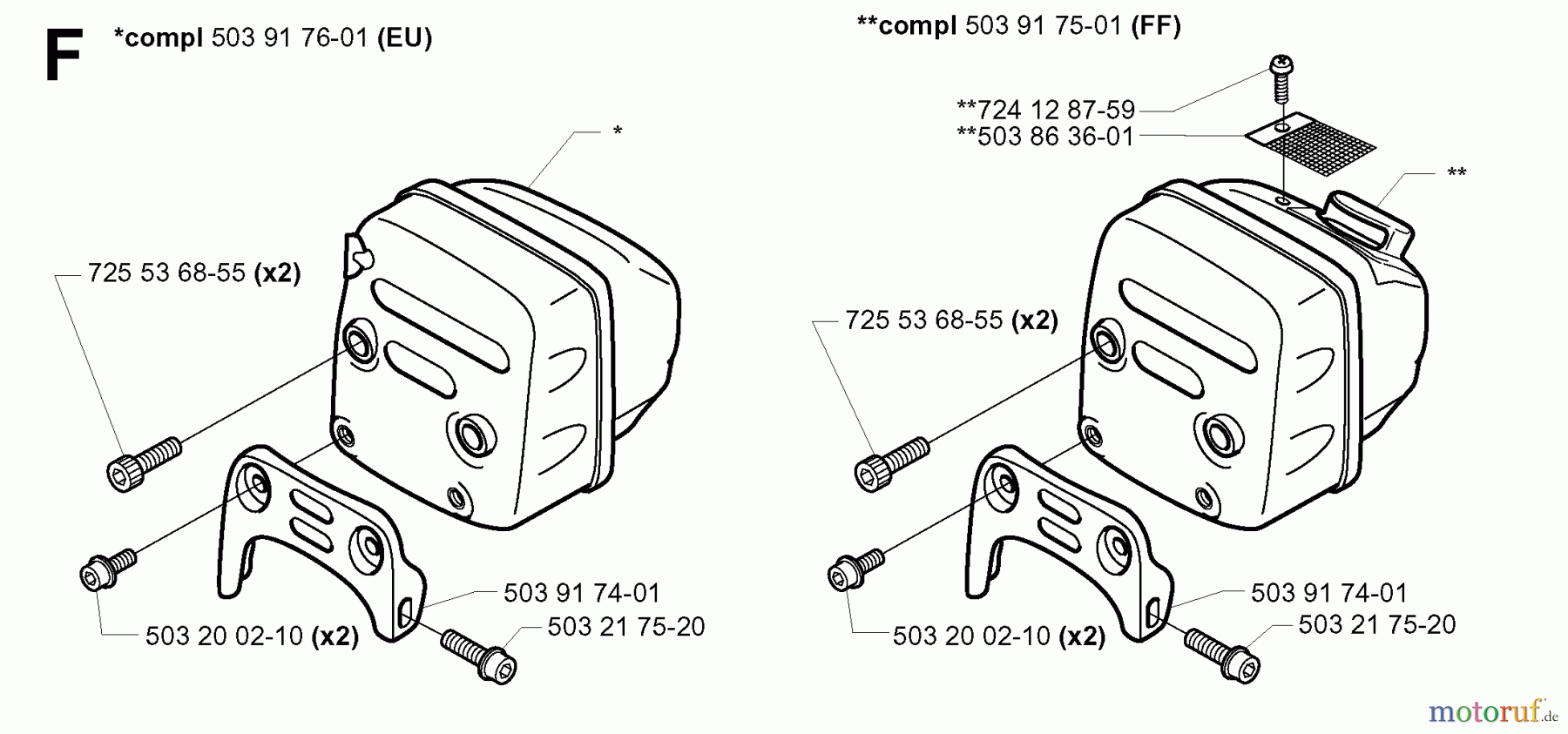 Jonsered Motorsägen 2159 - Jonsered Chainsaw (2001-07) MUFFLER