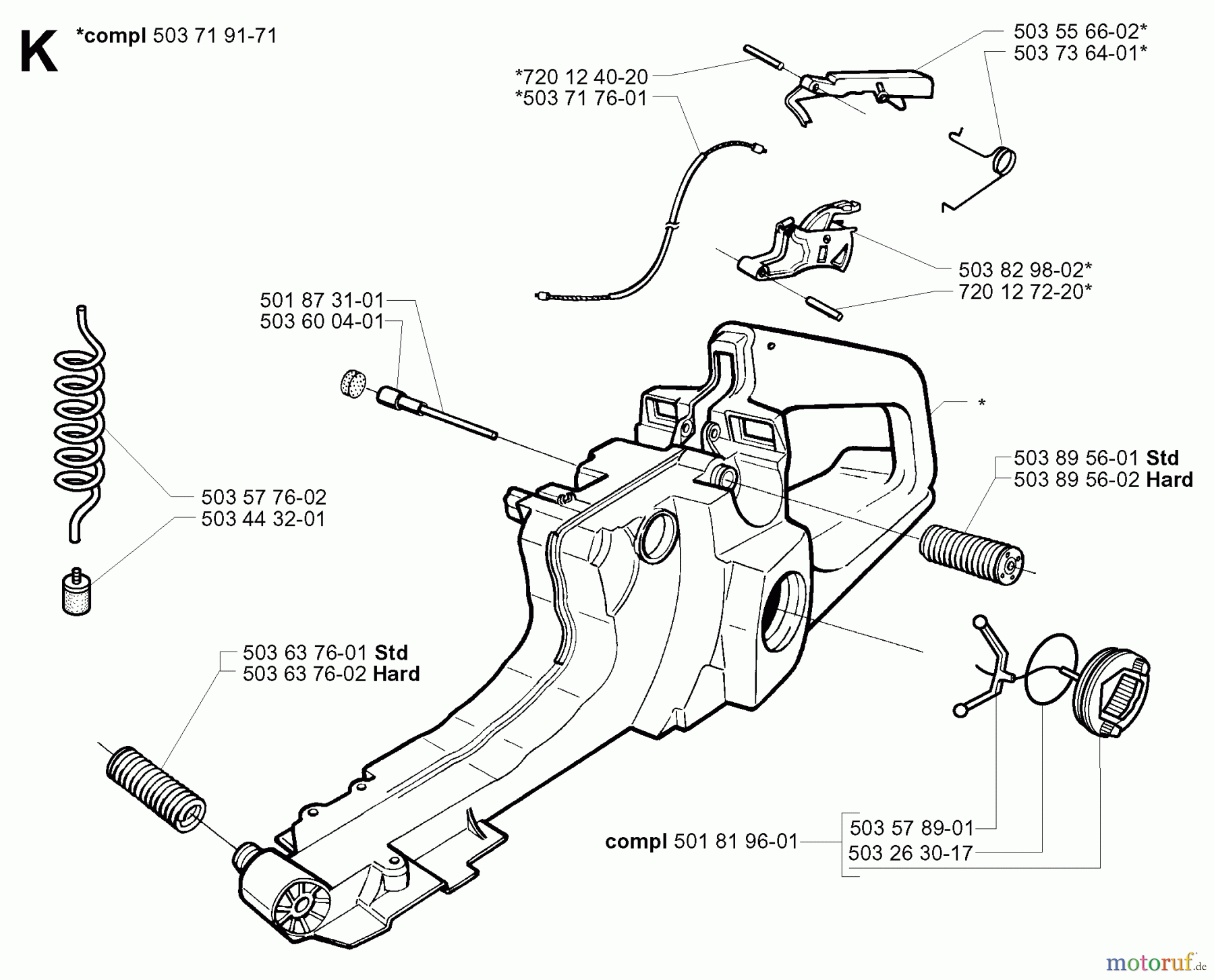  Jonsered Motorsägen 2171 - Jonsered Chainsaw (2001-10) FUEL TANK