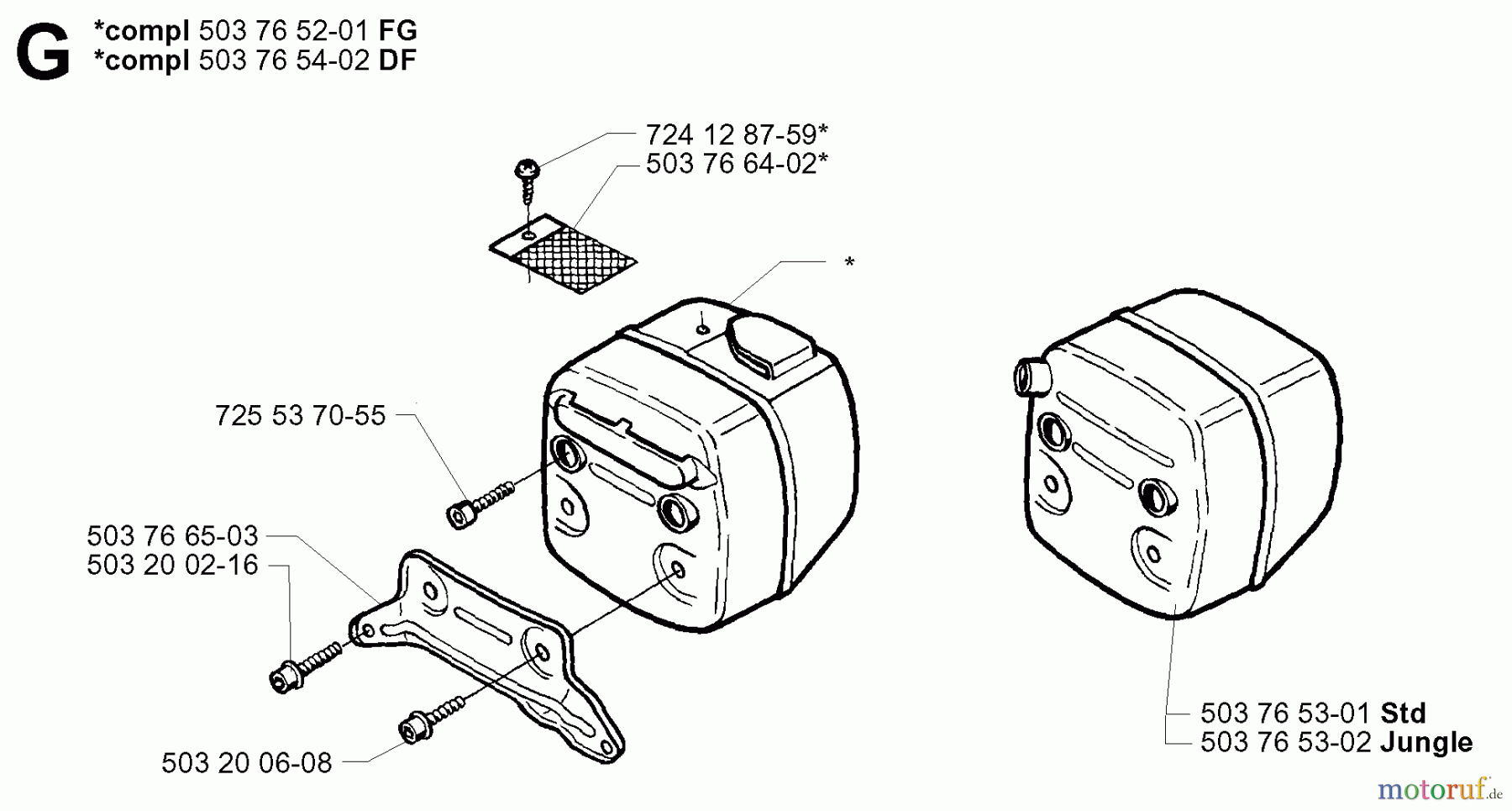 Jonsered Motorsägen 2171 EPA - Jonsered Chainsaw (2001-10) MUFFLER