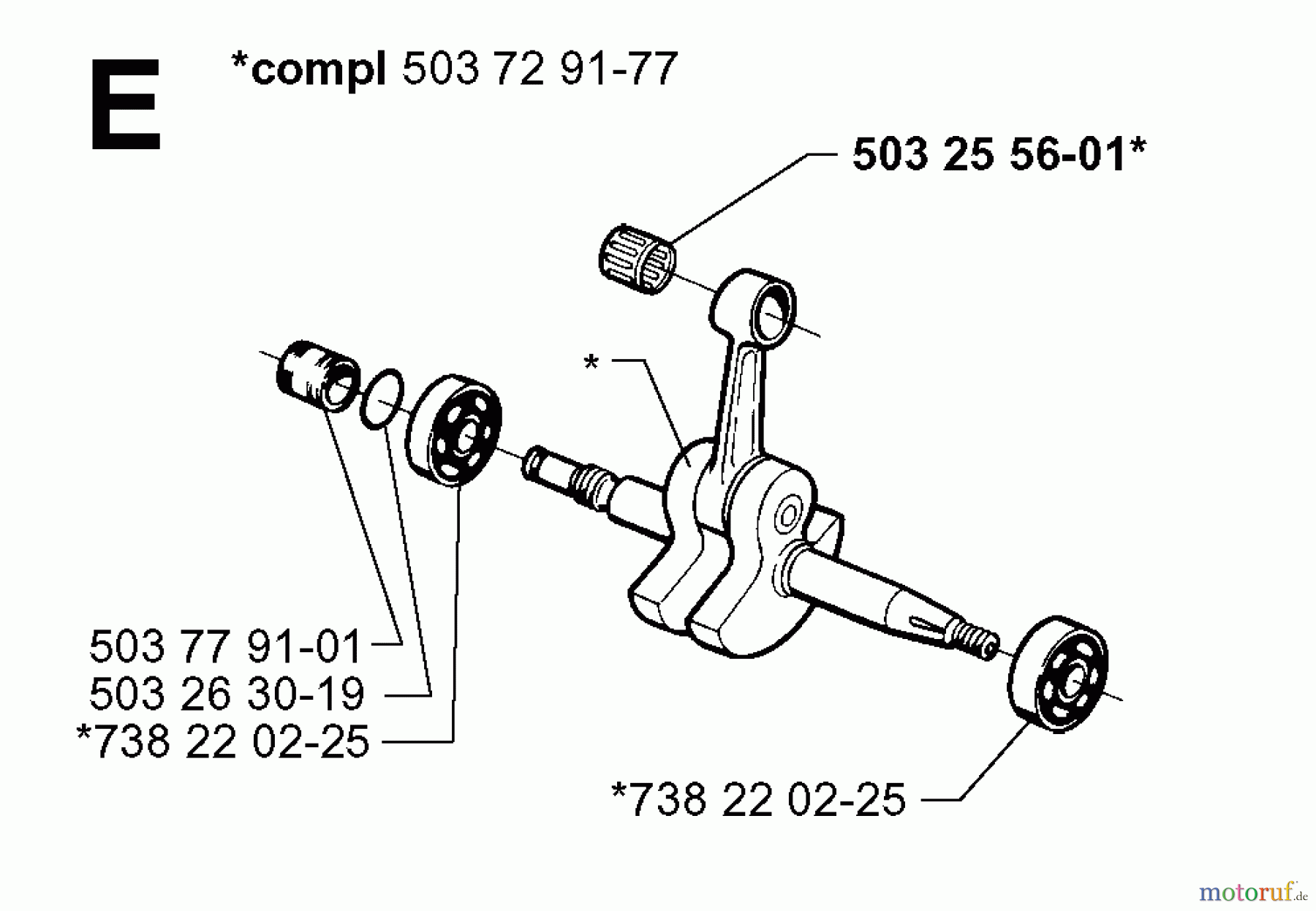  Jonsered Motorsägen 2165 EPA - Jonsered Chainsaw (2000-04) CRANKSHAFT
