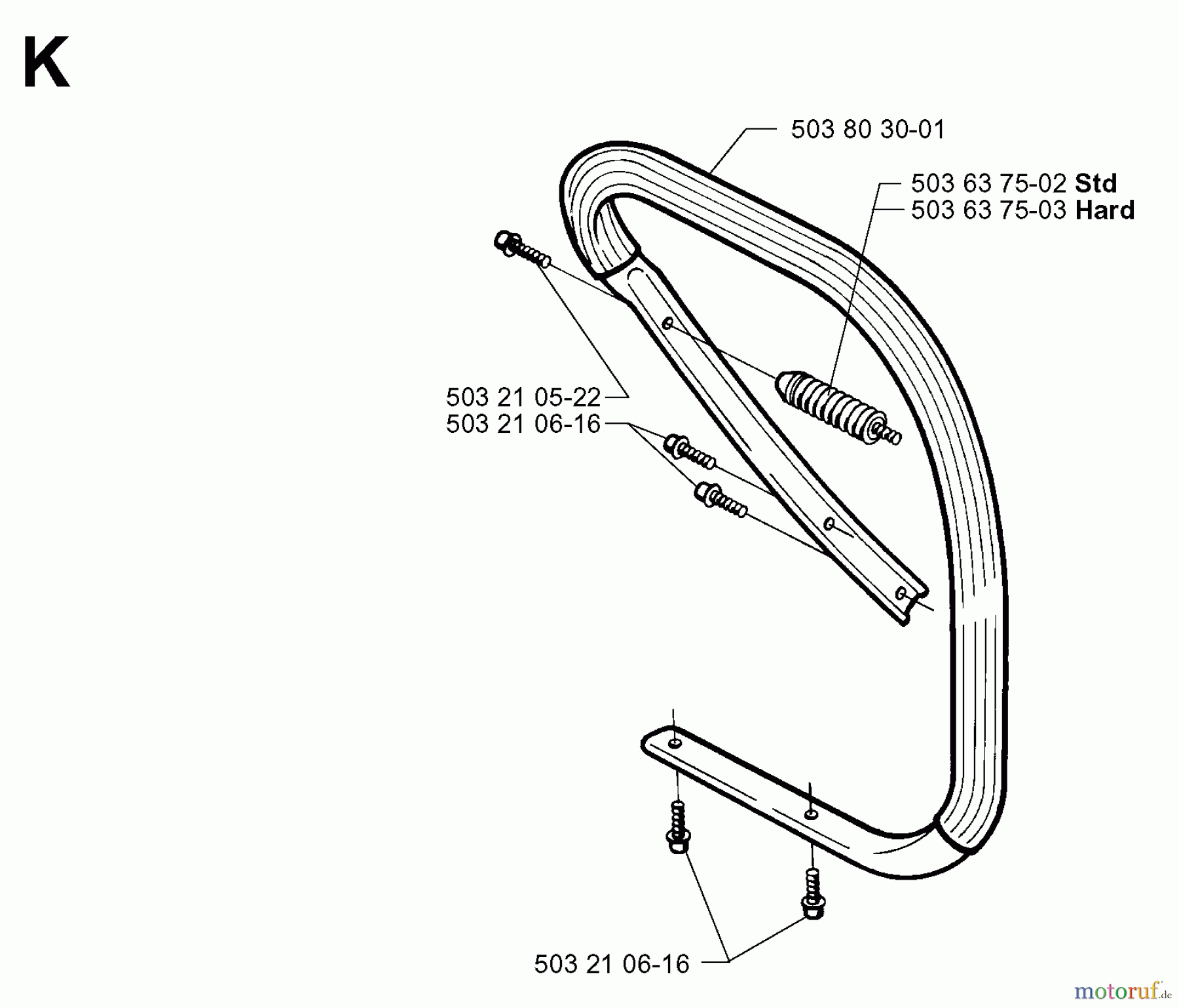 Jonsered Motorsägen 2165 EPA - Jonsered Chainsaw (2000-04) HANDLE