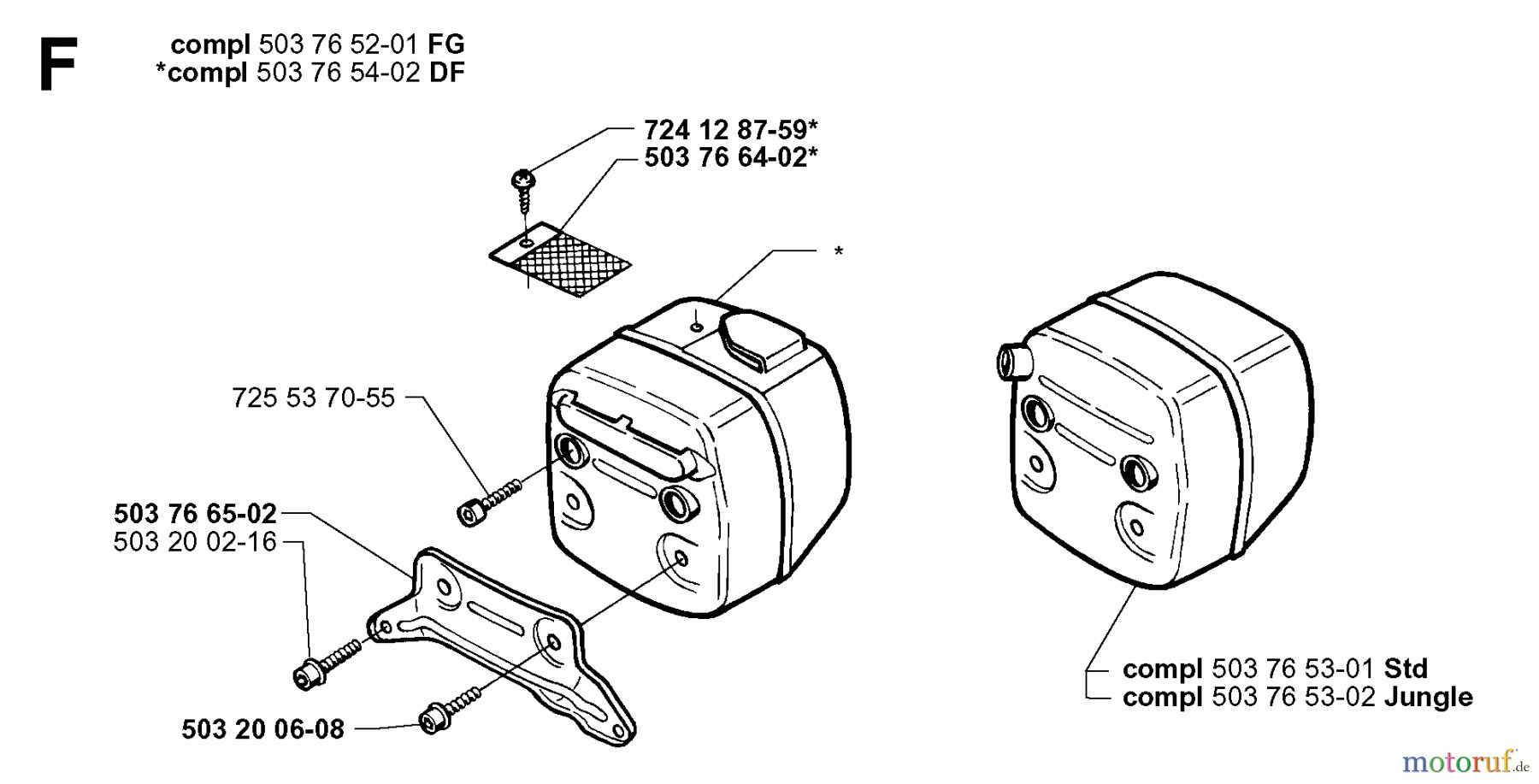  Jonsered Motorsägen 2165 - Jonsered Chainsaw (2000-04) MUFFLER