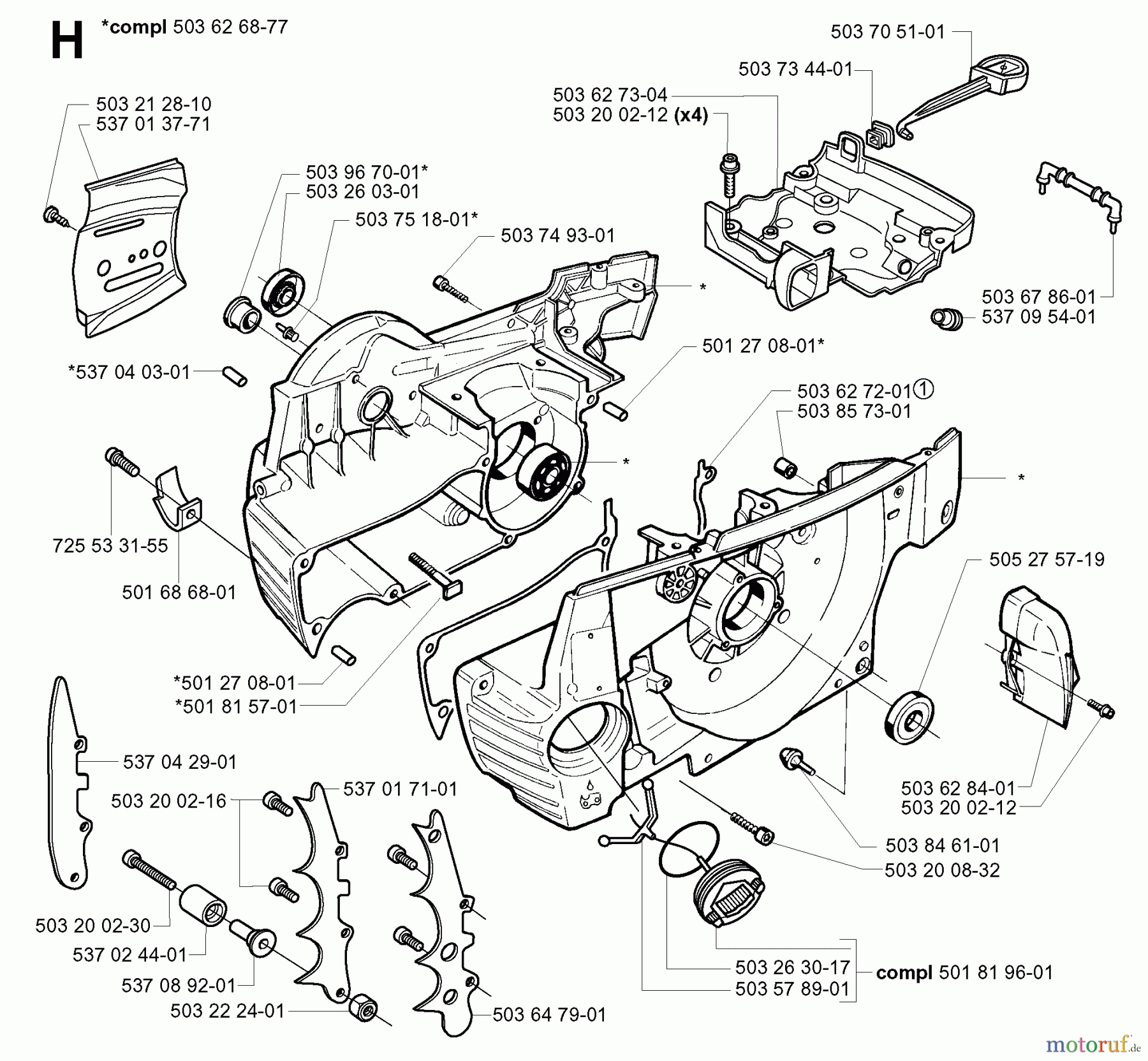  Jonsered Motorsägen 2165 EPA - Jonsered Chainsaw (2002-01) CRANKCASE