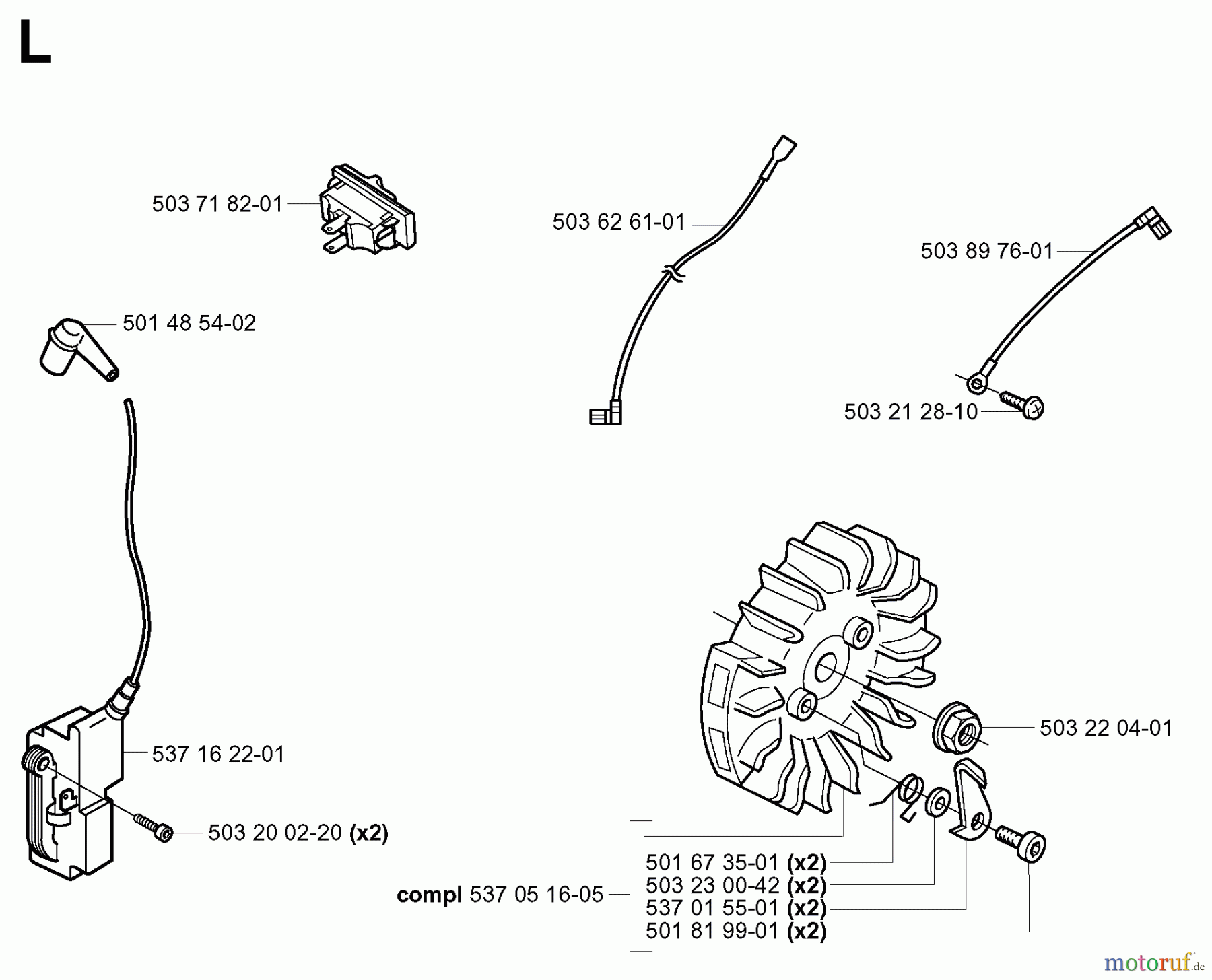  Jonsered Motorsägen 2165 EPA - Jonsered Chainsaw (2002-01) IGNITION SYSTEM