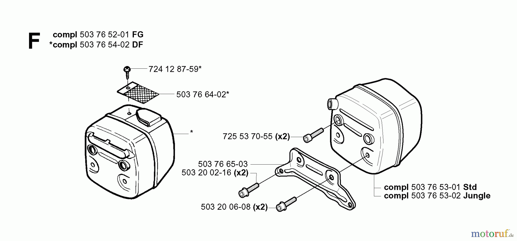  Jonsered Motorsägen 2165 EPA - Jonsered Chainsaw (2002-01) MUFFLER