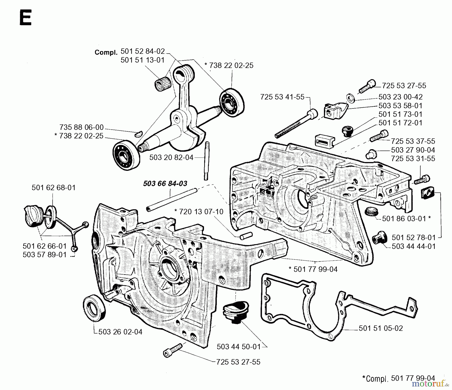 Jonsered Motorsägen 625 - Jonsered Chainsaw (1993-06) CRANKCASE