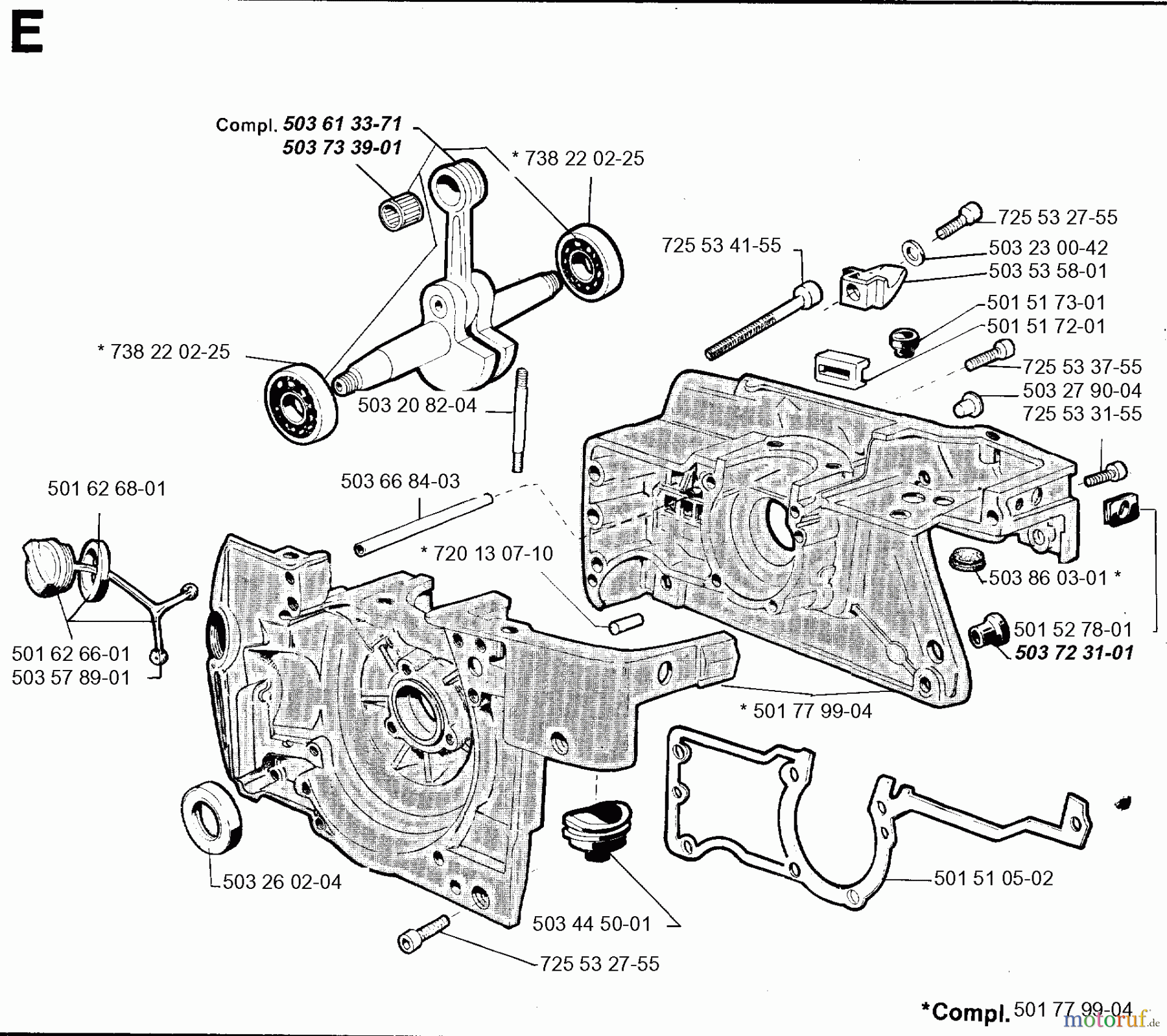 Jonsered Motorsägen 625 - Jonsered Chainsaw (1994-05) CRANKCASE